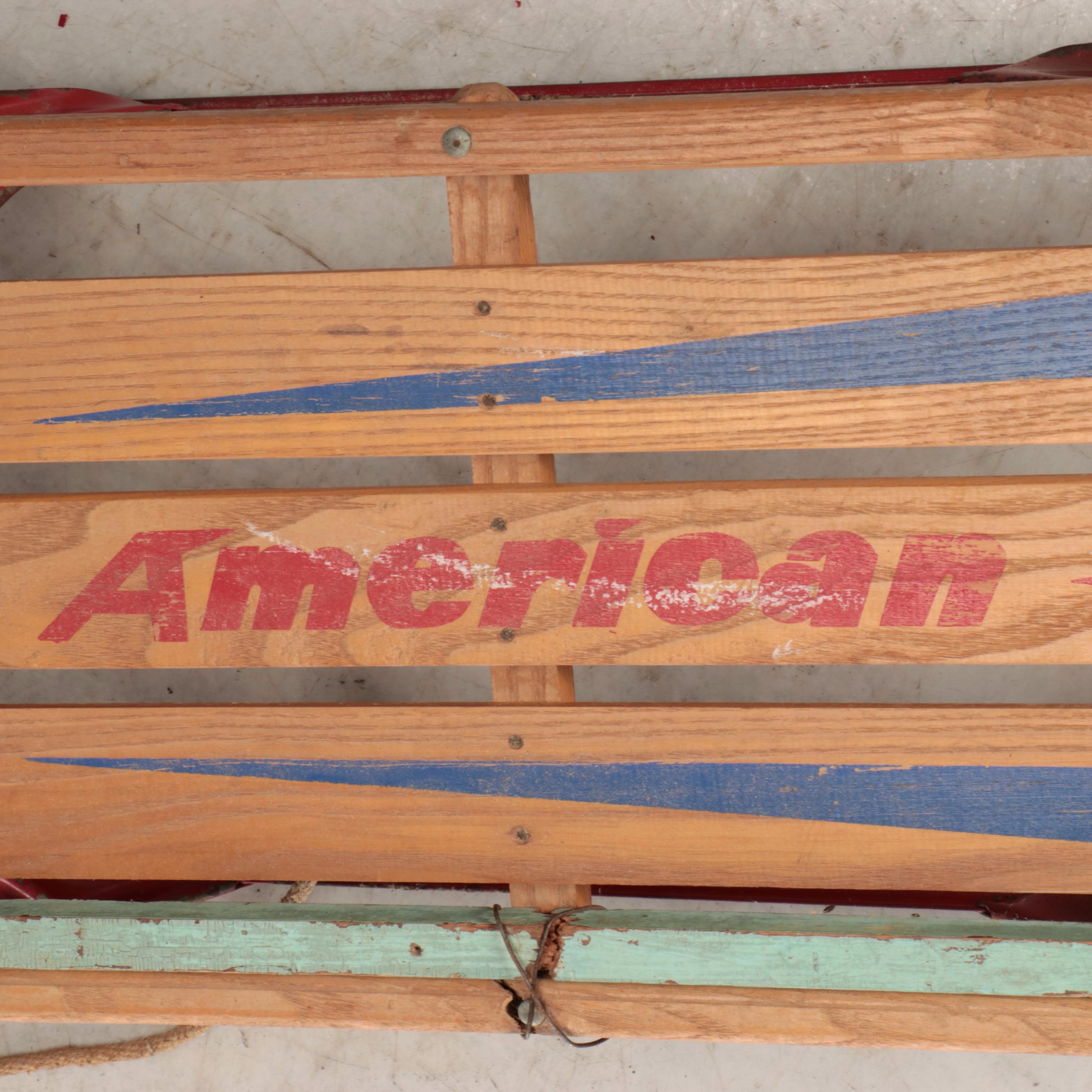 Champion and American Wooden Runner Sleds