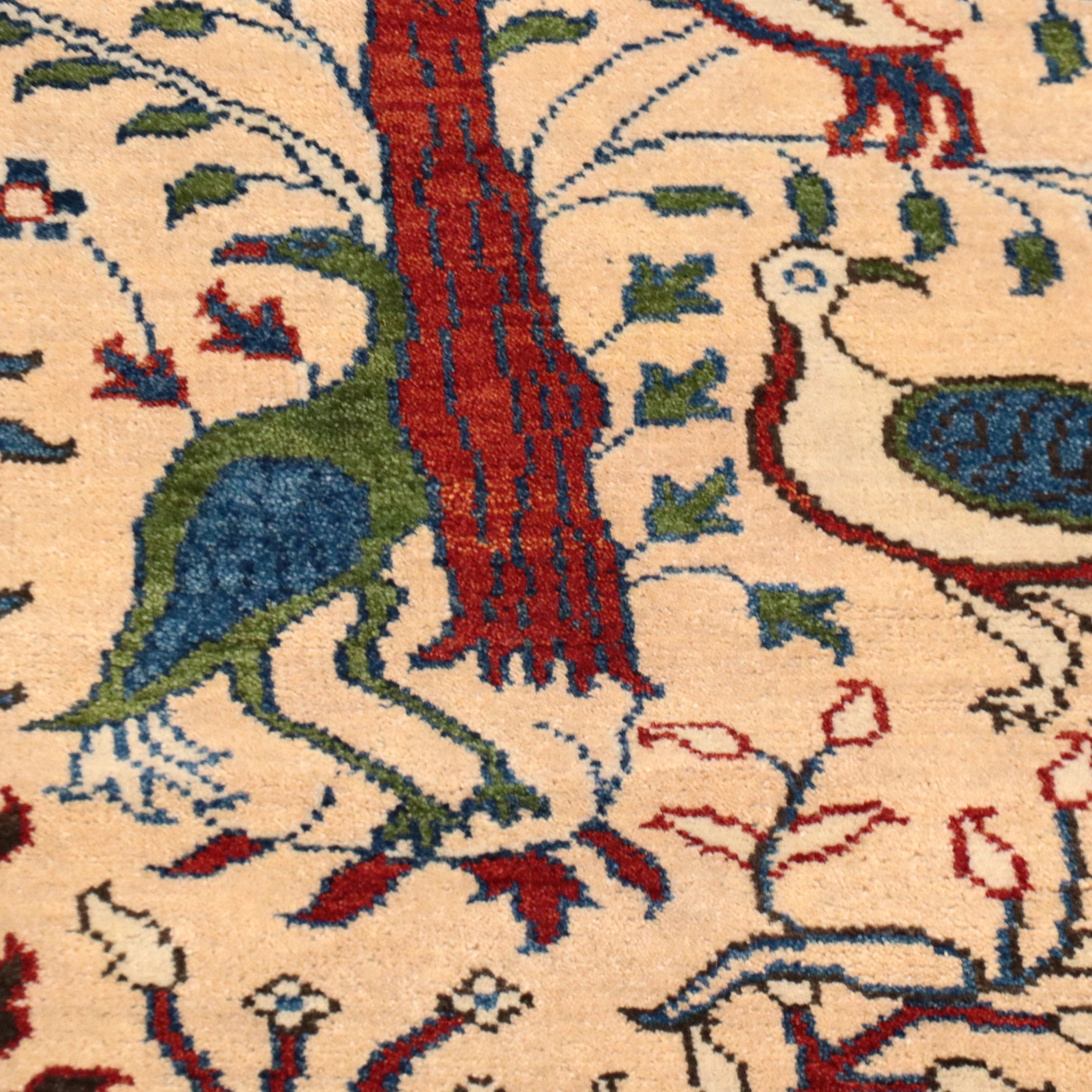 9'8 x 13'10 Hand-Knotted Indo-Persian Ziegler Pictorial Room-Sized Rug