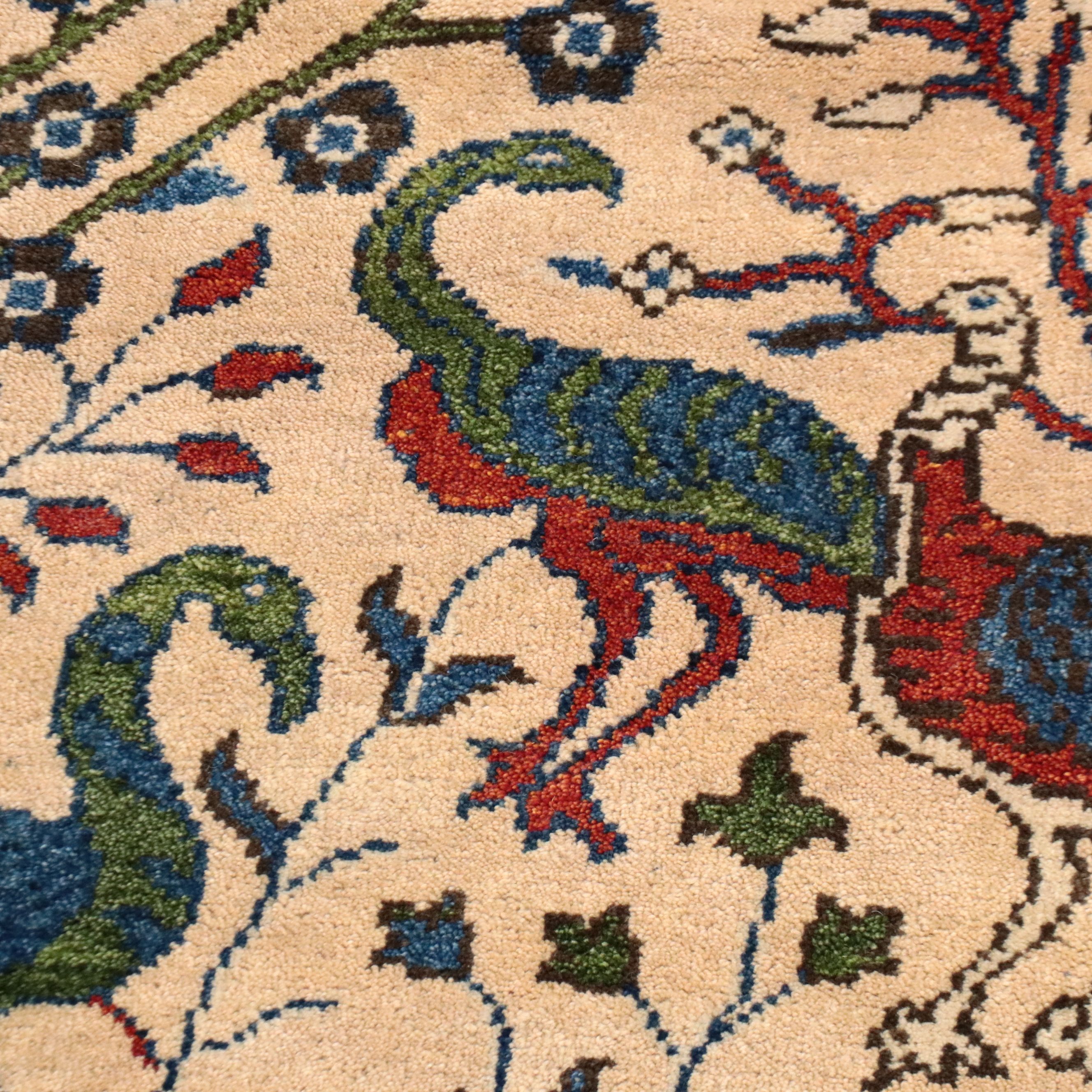 9'8 x 13'10 Hand-Knotted Indo-Persian Ziegler Pictorial Room-Sized Rug