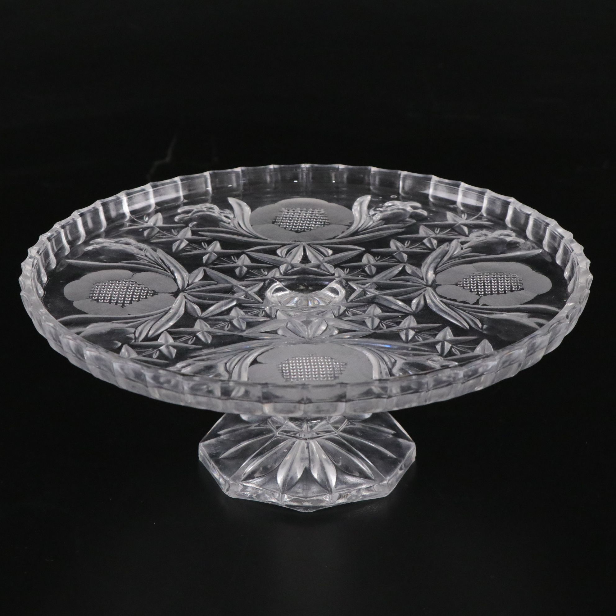 New Martinsville Glass "Flower Basket" Centerpiece Bowl with Other Serveware