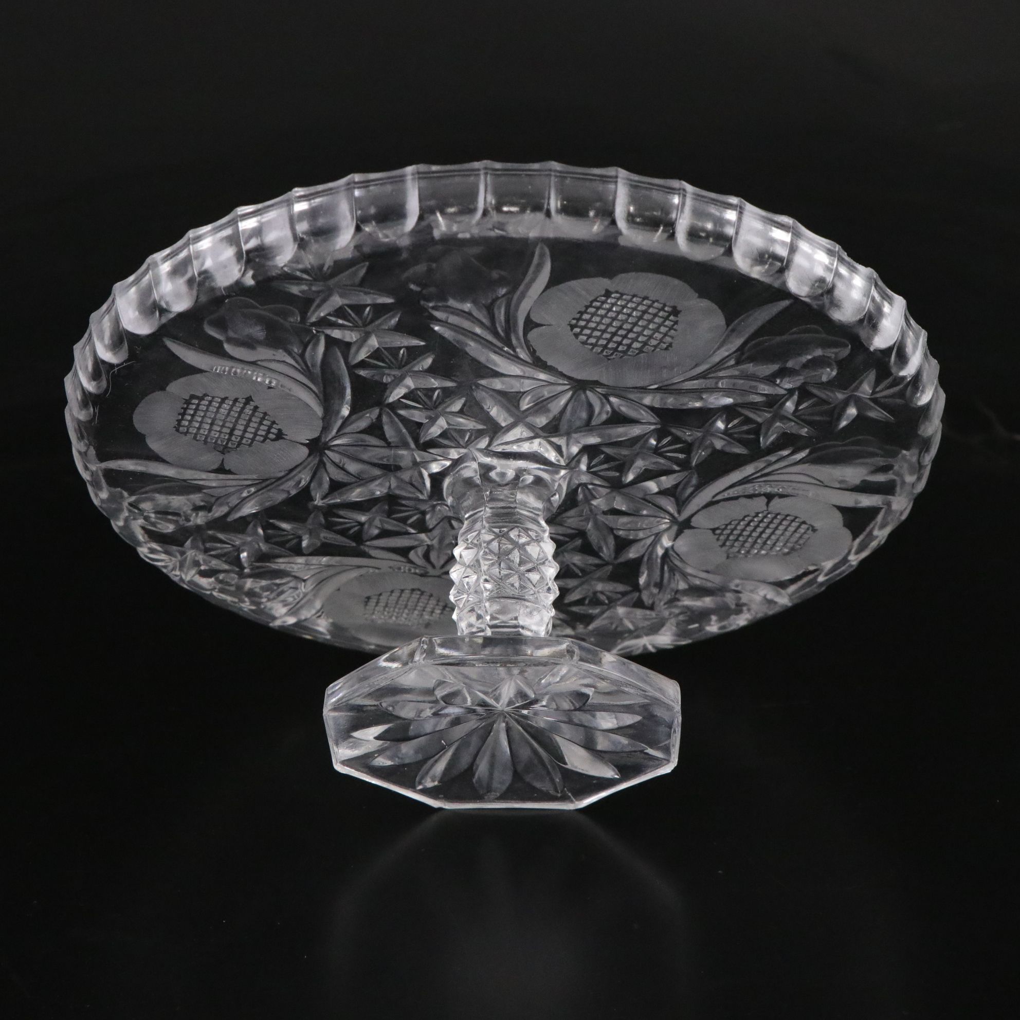 New Martinsville Glass "Flower Basket" Centerpiece Bowl with Other Serveware