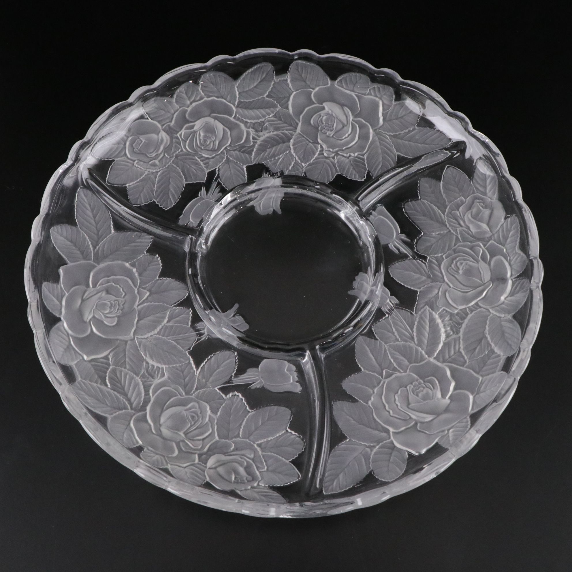 New Martinsville Glass "Flower Basket" Centerpiece Bowl with Other Serveware