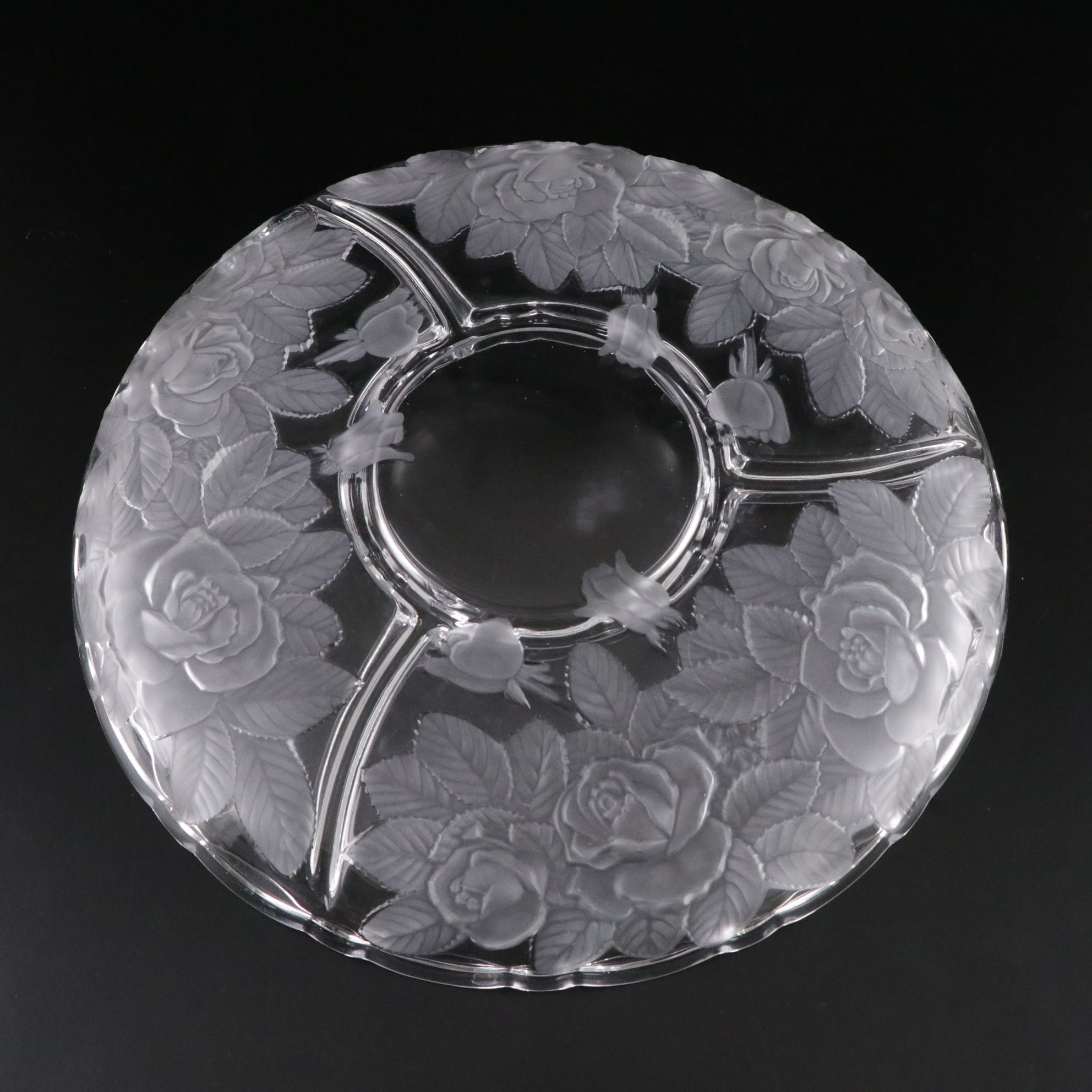 New Martinsville Glass "Flower Basket" Centerpiece Bowl with Other Serveware