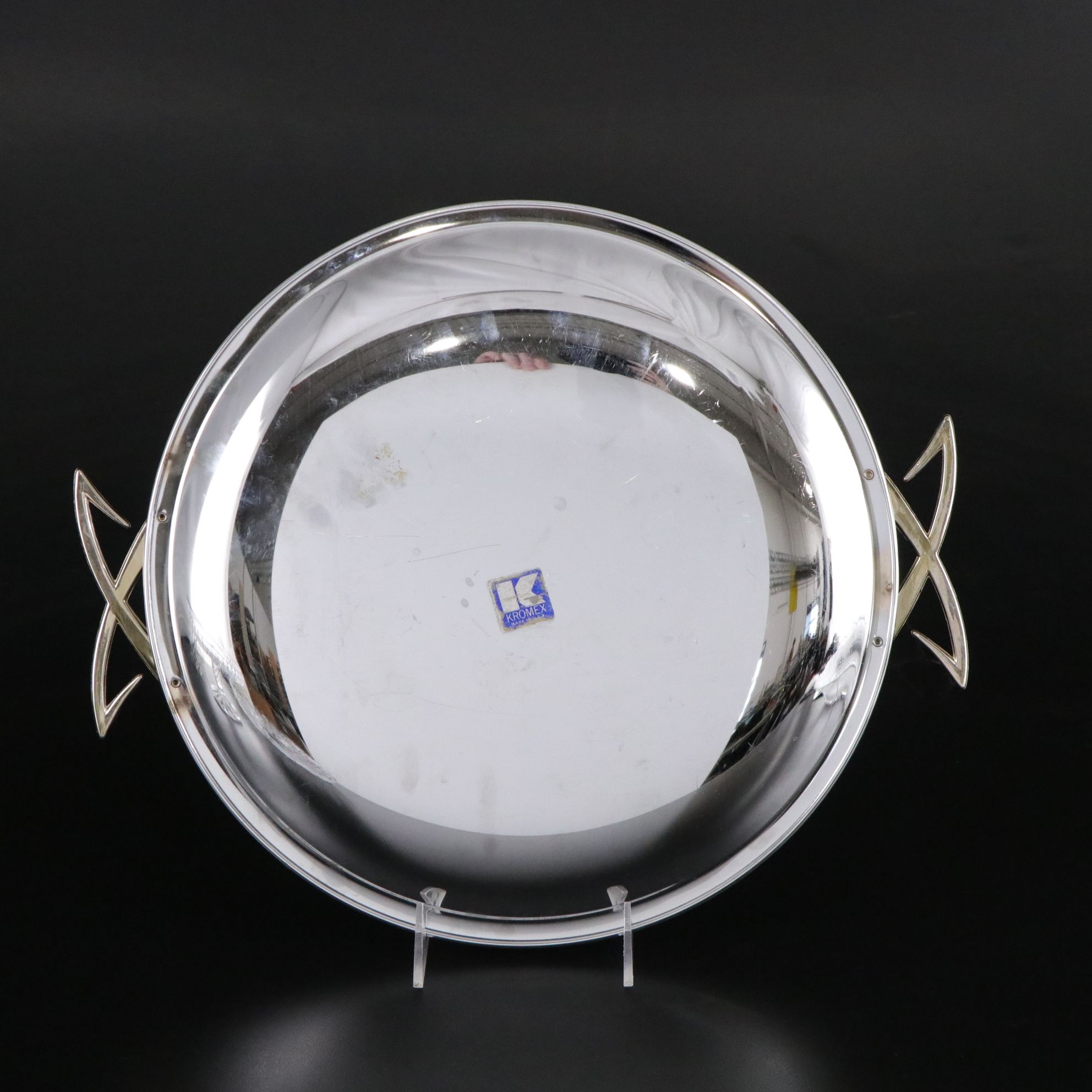 New Martinsville Glass "Flower Basket" Centerpiece Bowl with Other Serveware