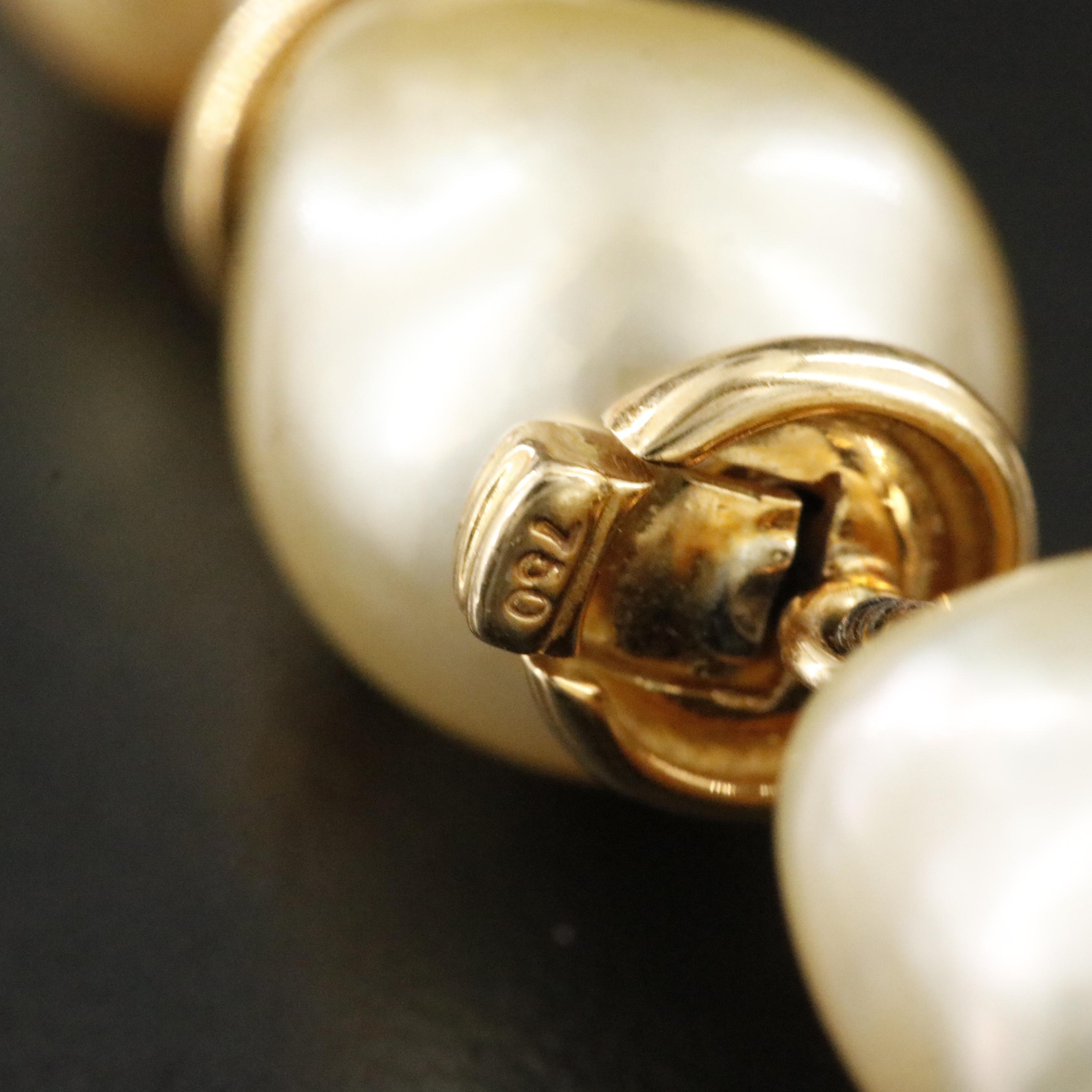 Baroque Pearl Necklace with 18K and 14K Clasp