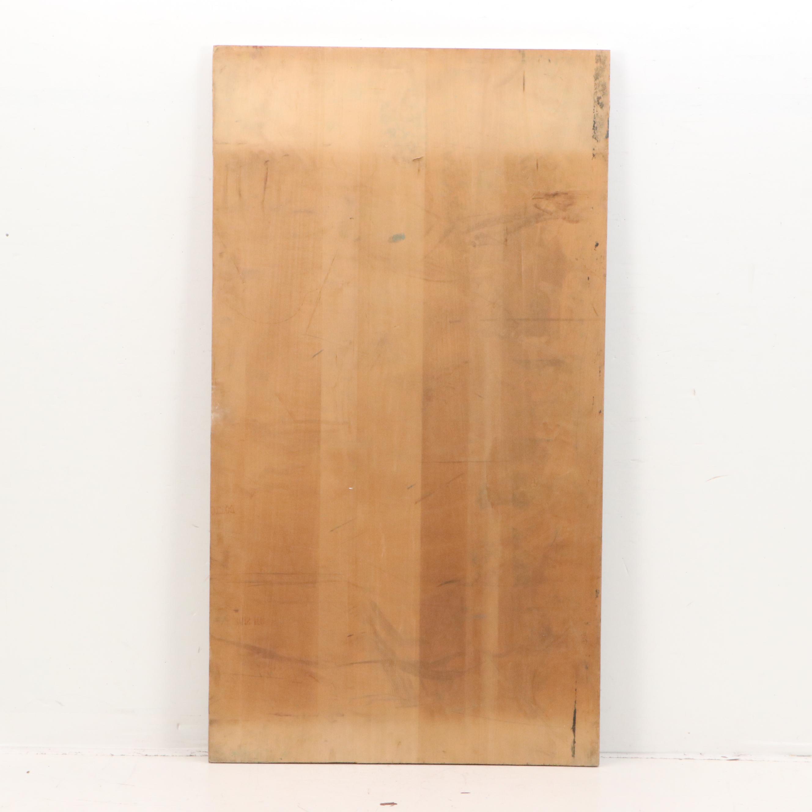 Carved Wood Advertisement/Sign Print Plate, Mid-20th Century