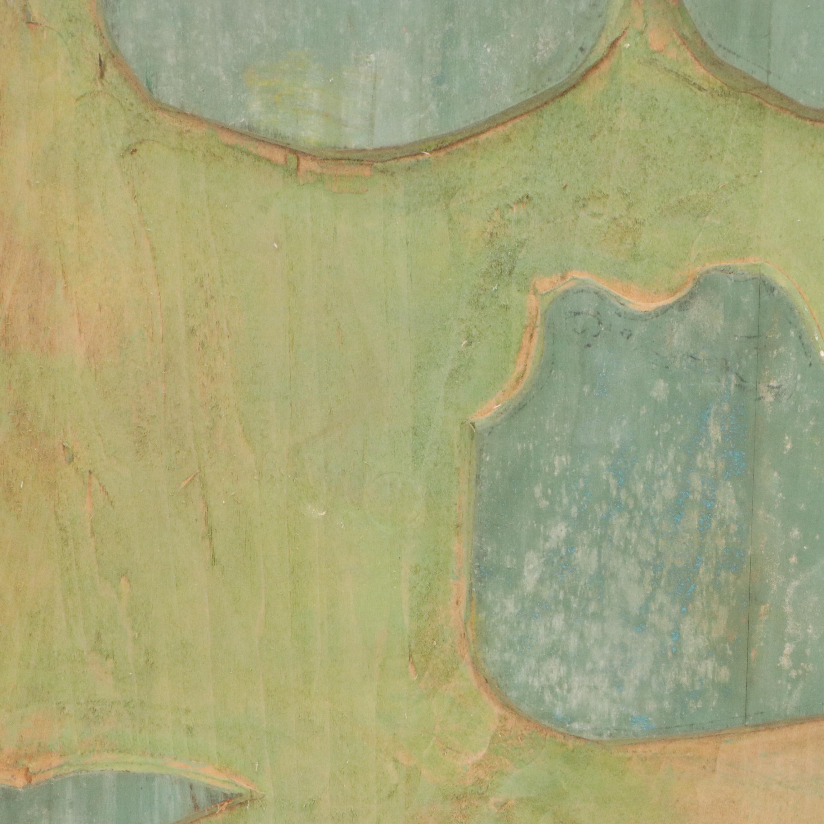 Carved Wood Advertisement/Sign Print Plate, Mid-20th Century