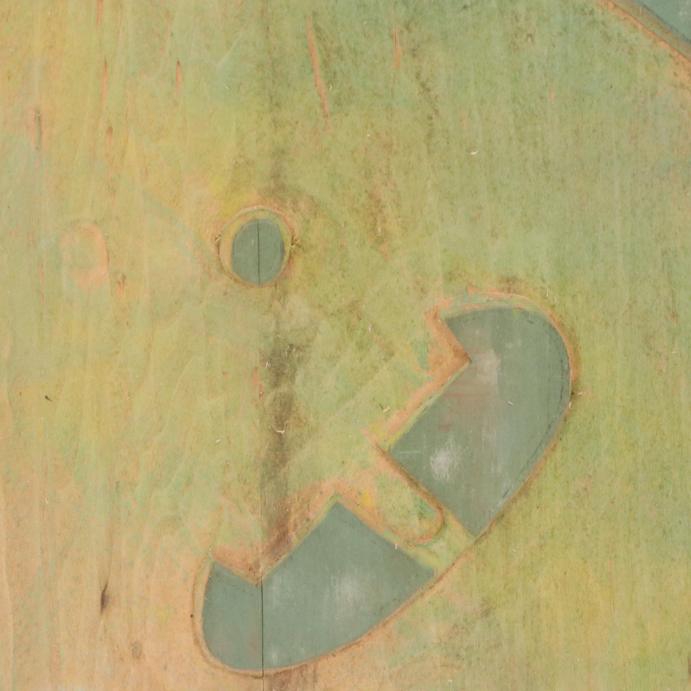 Carved Wood Advertisement/Sign Print Plate, Mid-20th Century