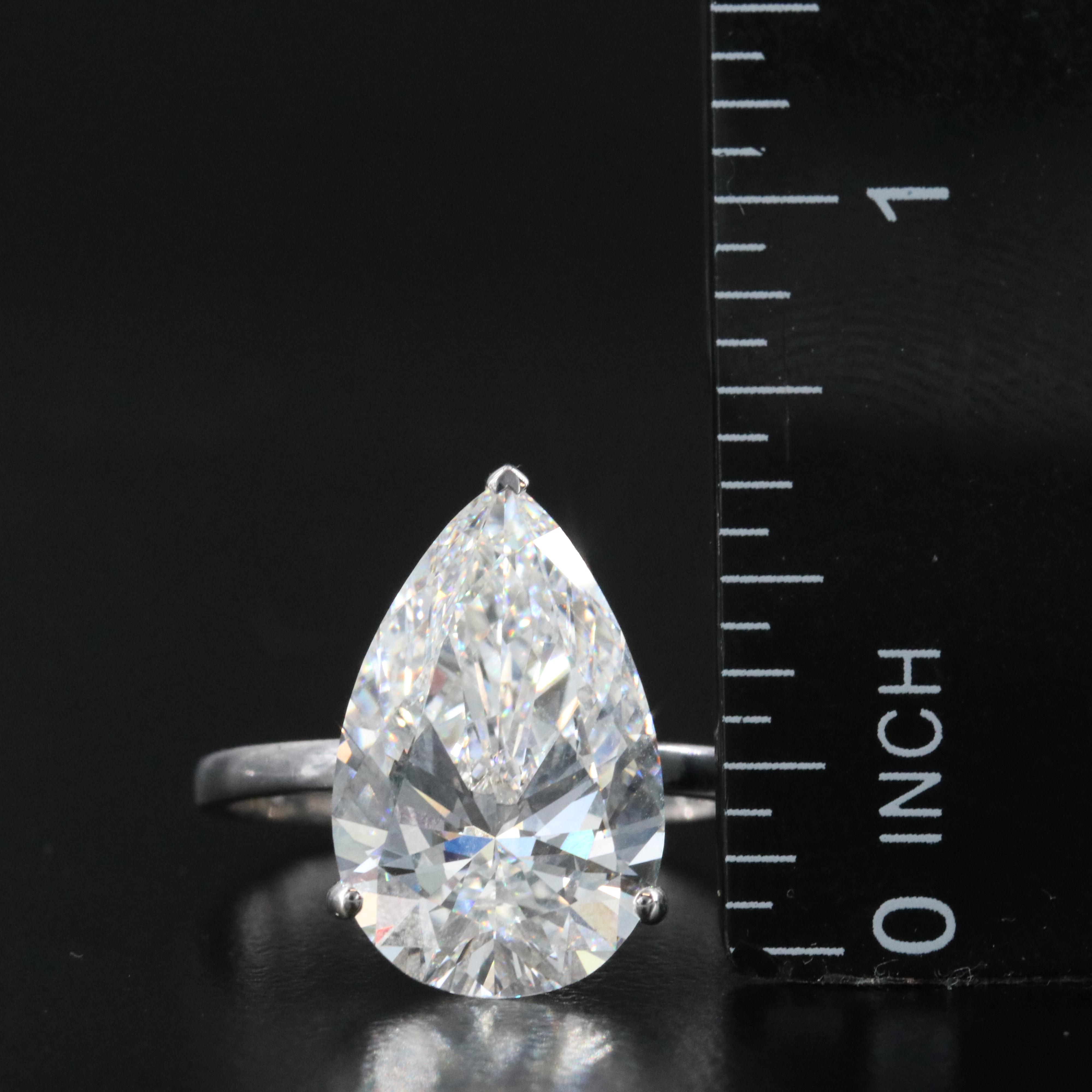 14K 7.61 CT Lab Grown Diamond Solitaire Ring with IGI Report