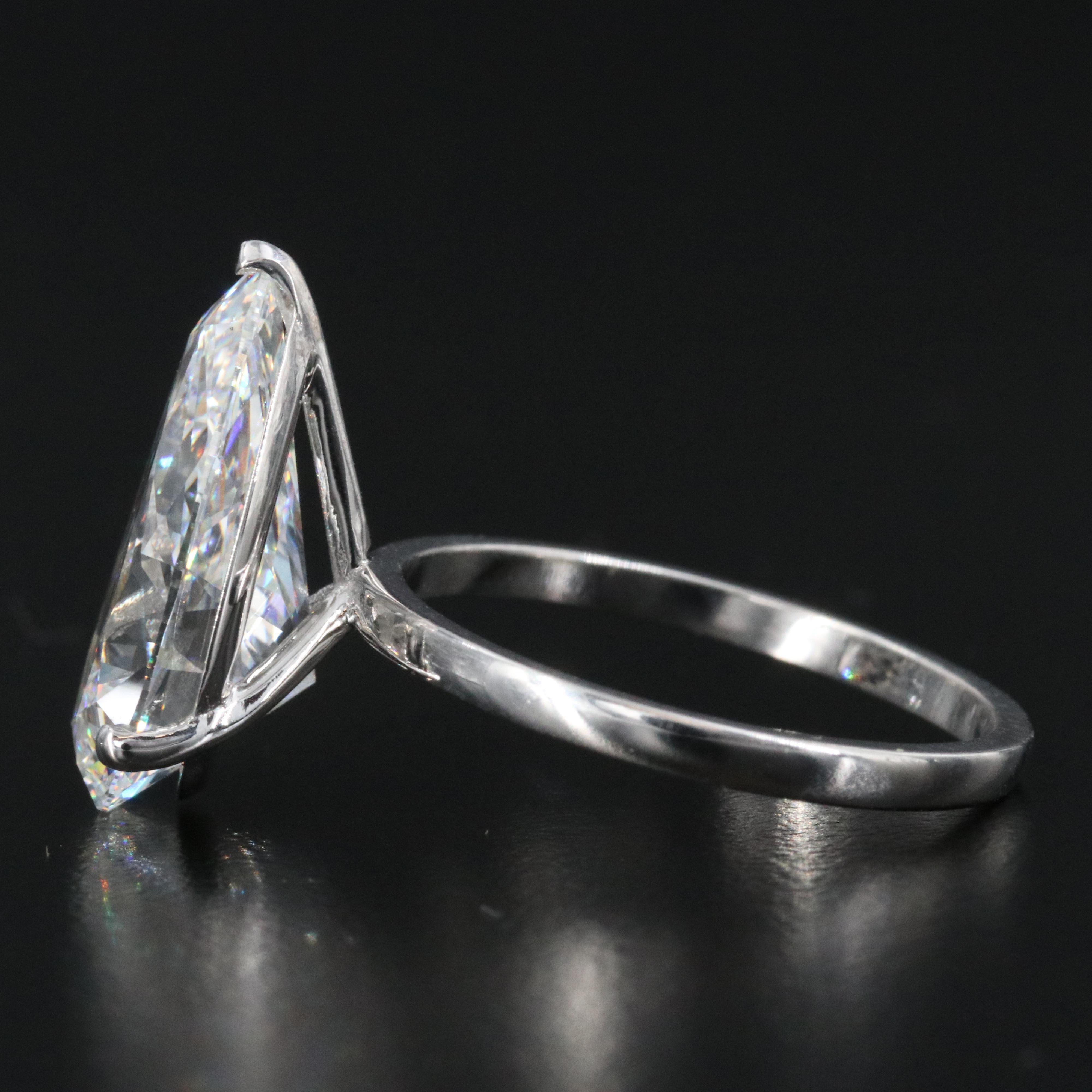 14K 7.61 CT Lab Grown Diamond Solitaire Ring with IGI Report