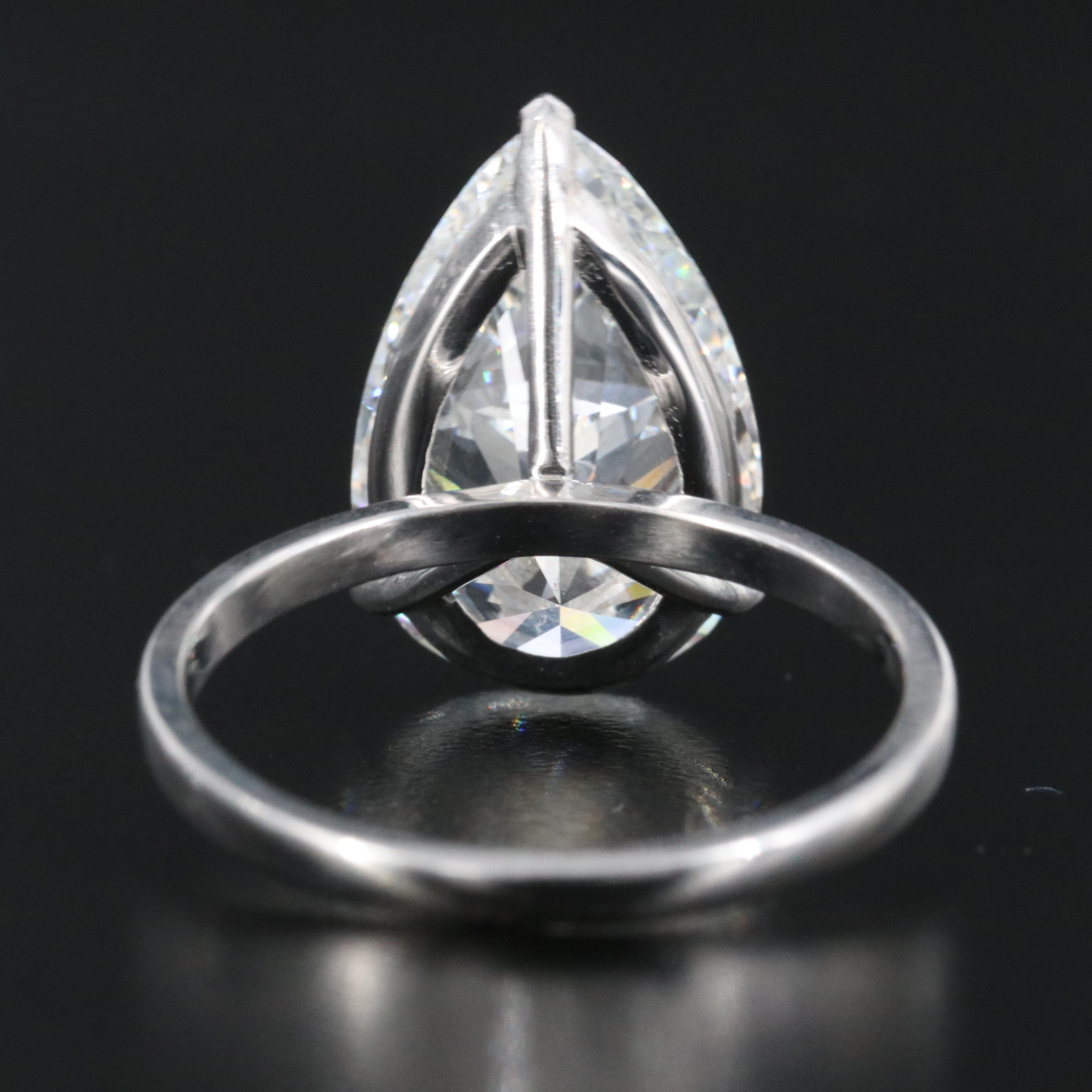 14K 7.61 CT Lab Grown Diamond Solitaire Ring with IGI Report