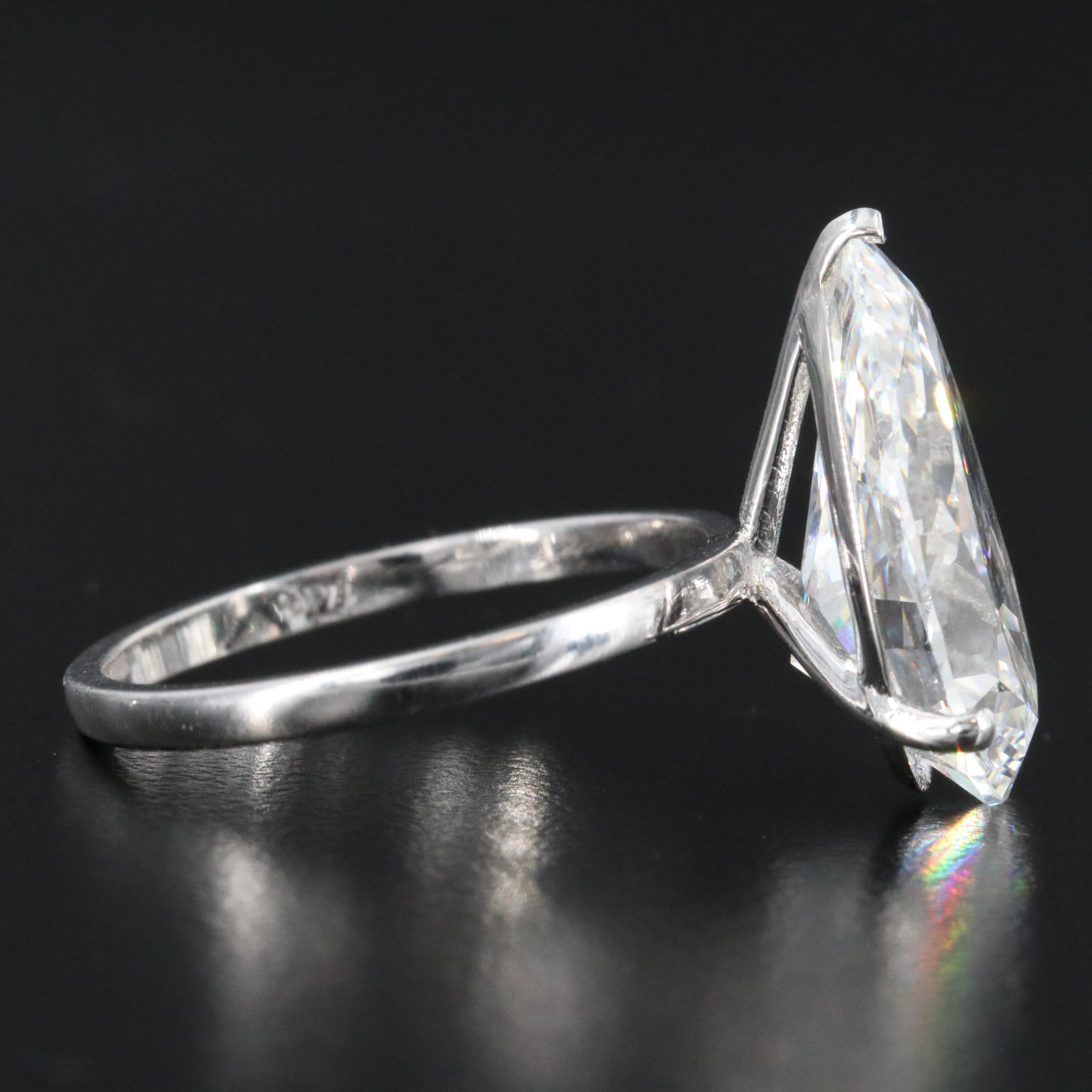 14K 7.61 CT Lab Grown Diamond Solitaire Ring with IGI Report