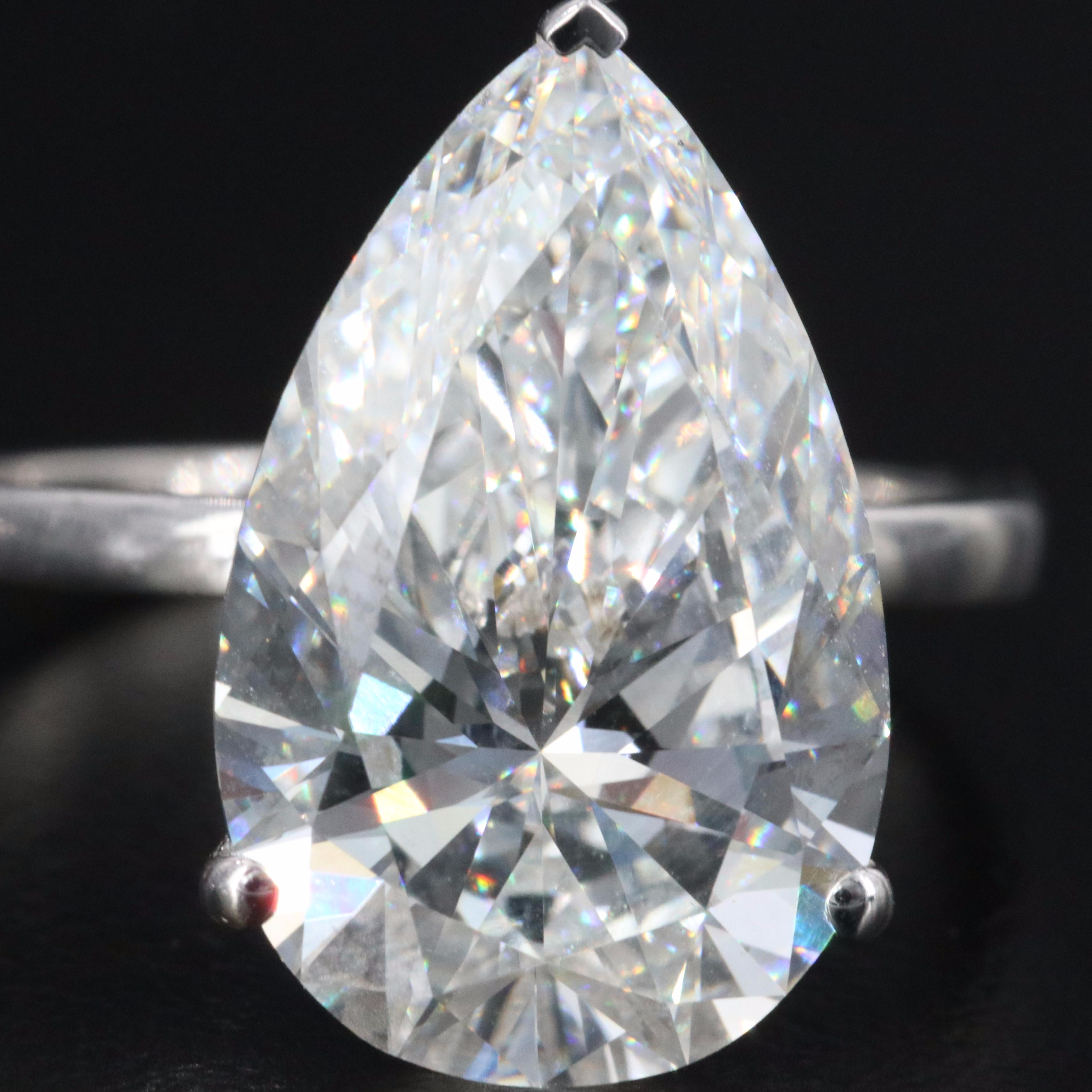 14K 7.61 CT Lab Grown Diamond Solitaire Ring with IGI Report