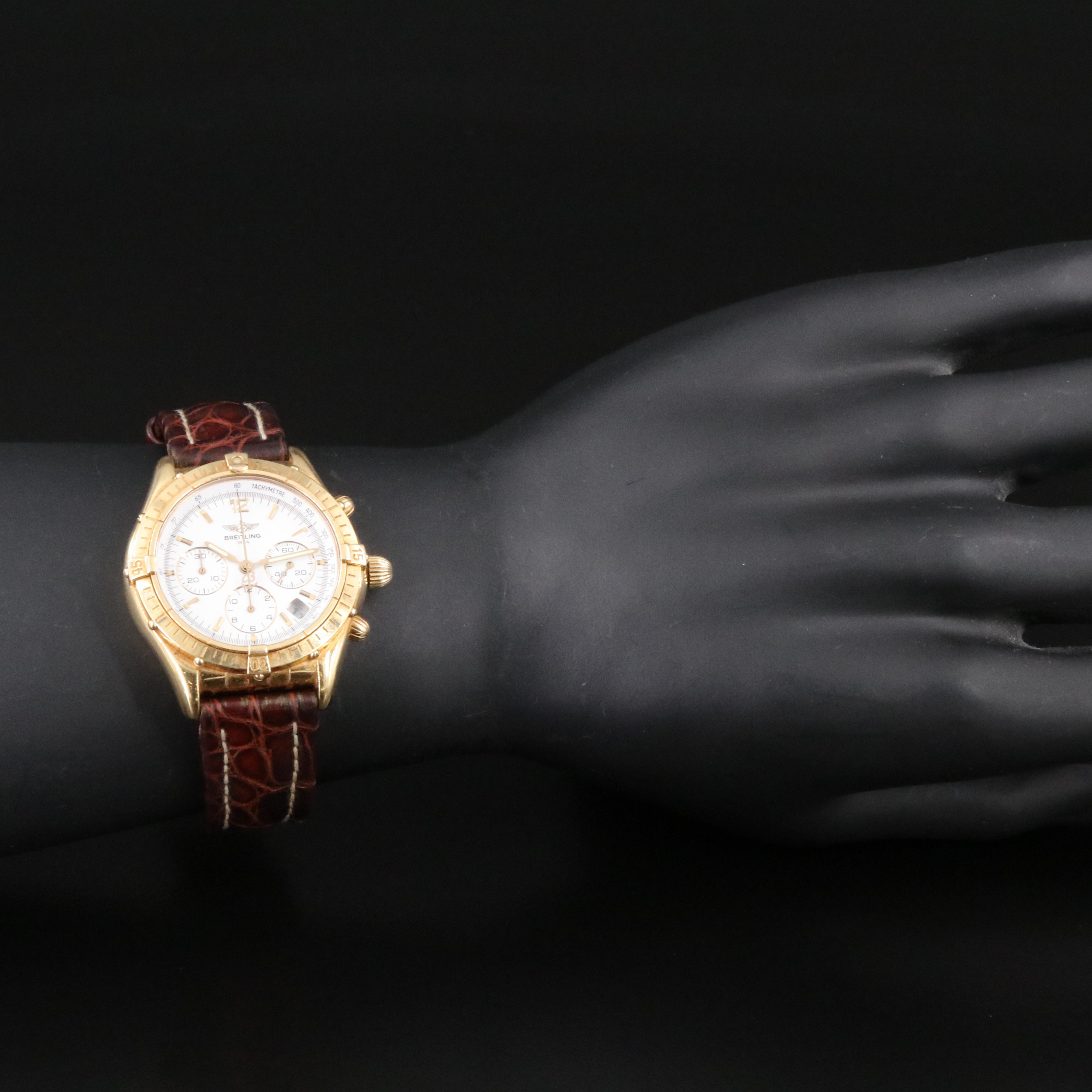 18K Breitling Chrono Cockpit Automatic Watch