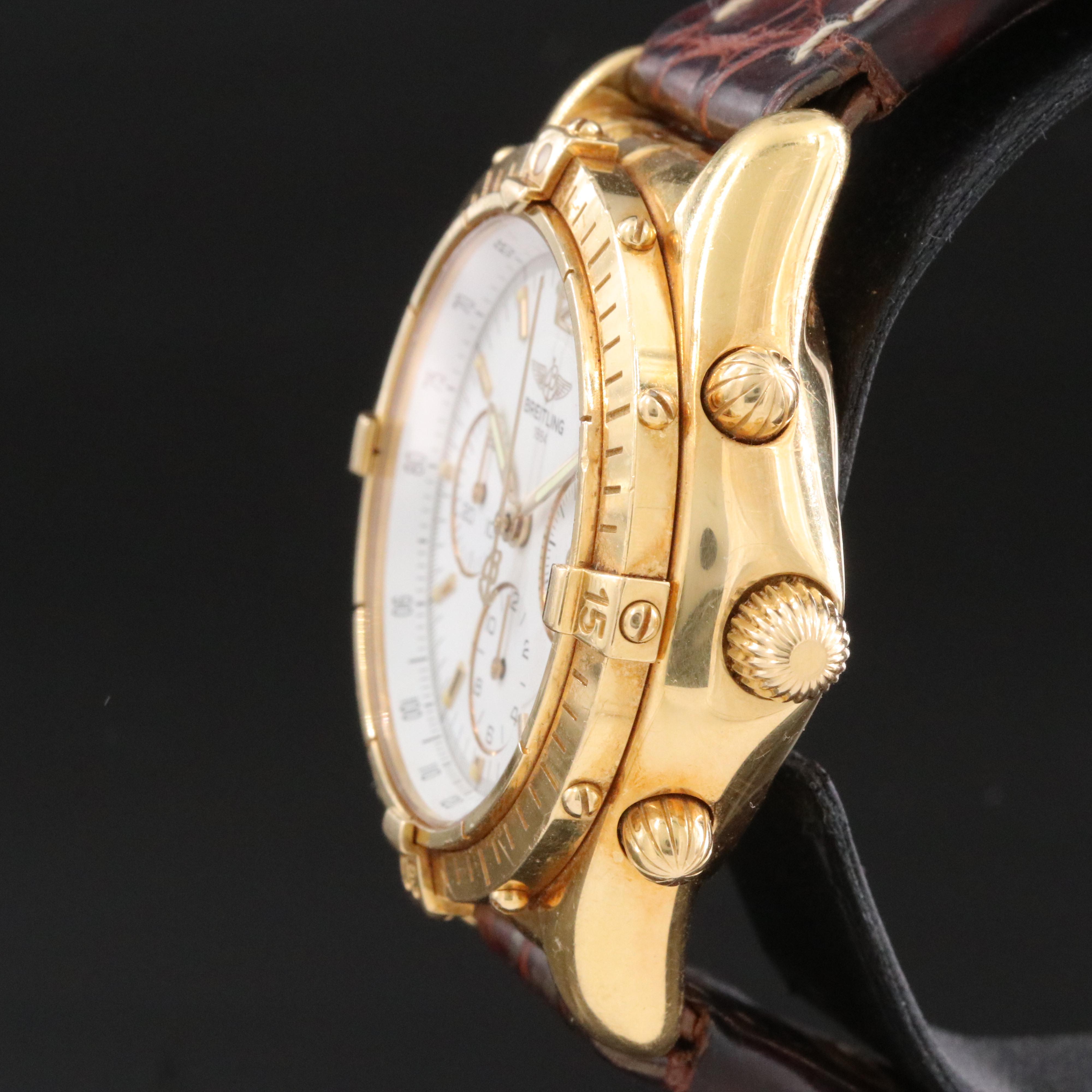 18K Breitling Chrono Cockpit Automatic Watch