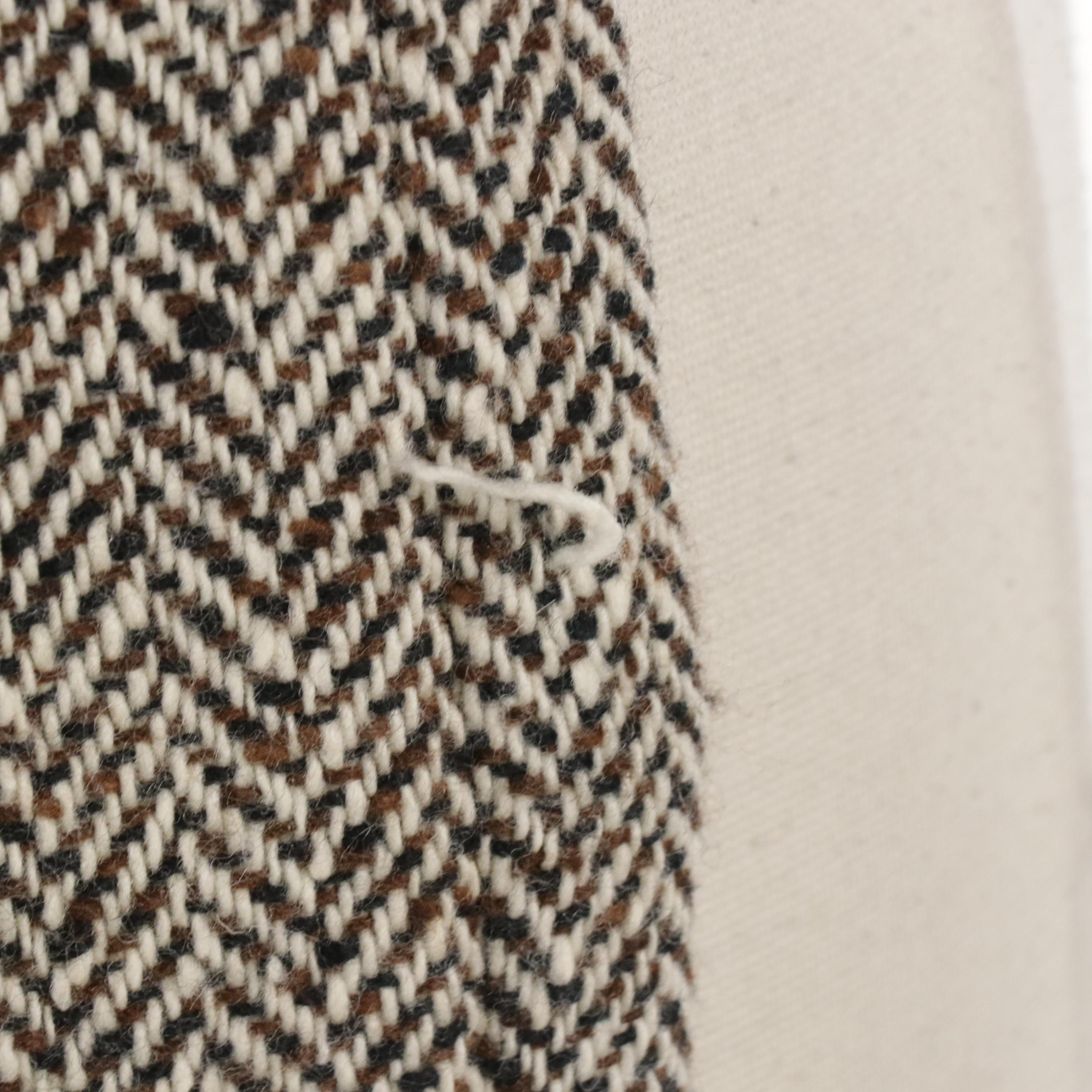 Valentino Boutique Vintage Black and Brown Herringbone Wool Pants