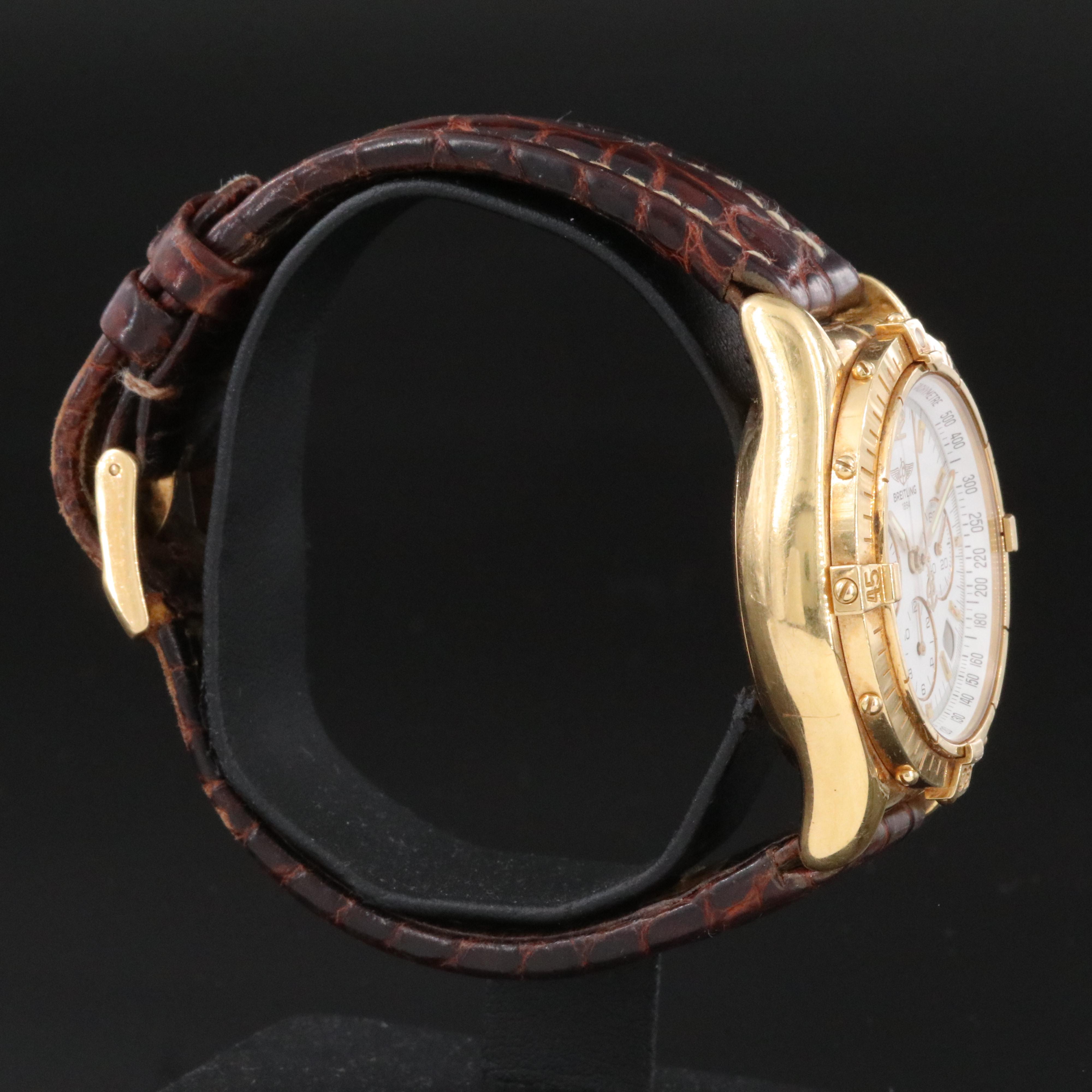 18K Breitling Chrono Cockpit Automatic Watch