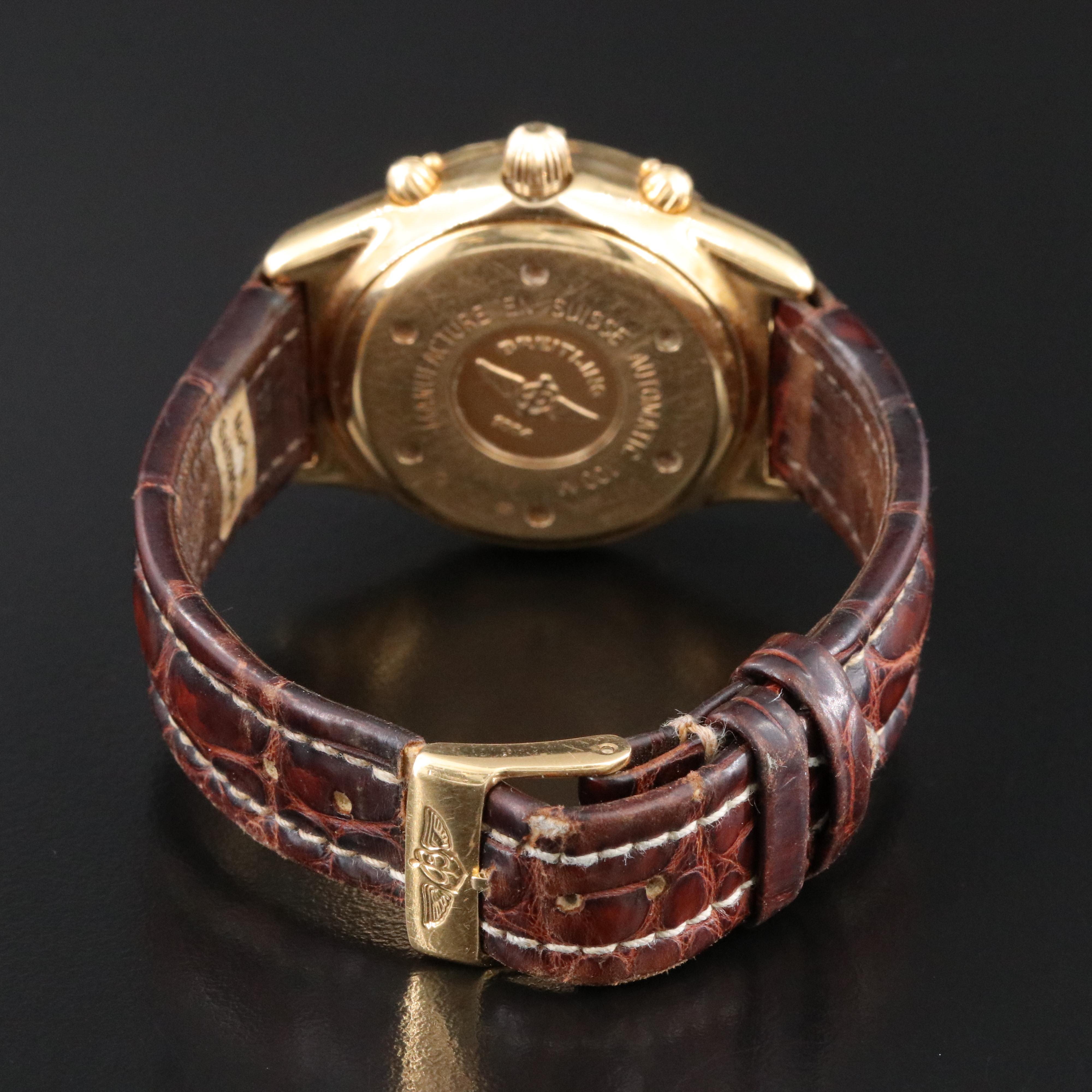 18K Breitling Chrono Cockpit Automatic Watch