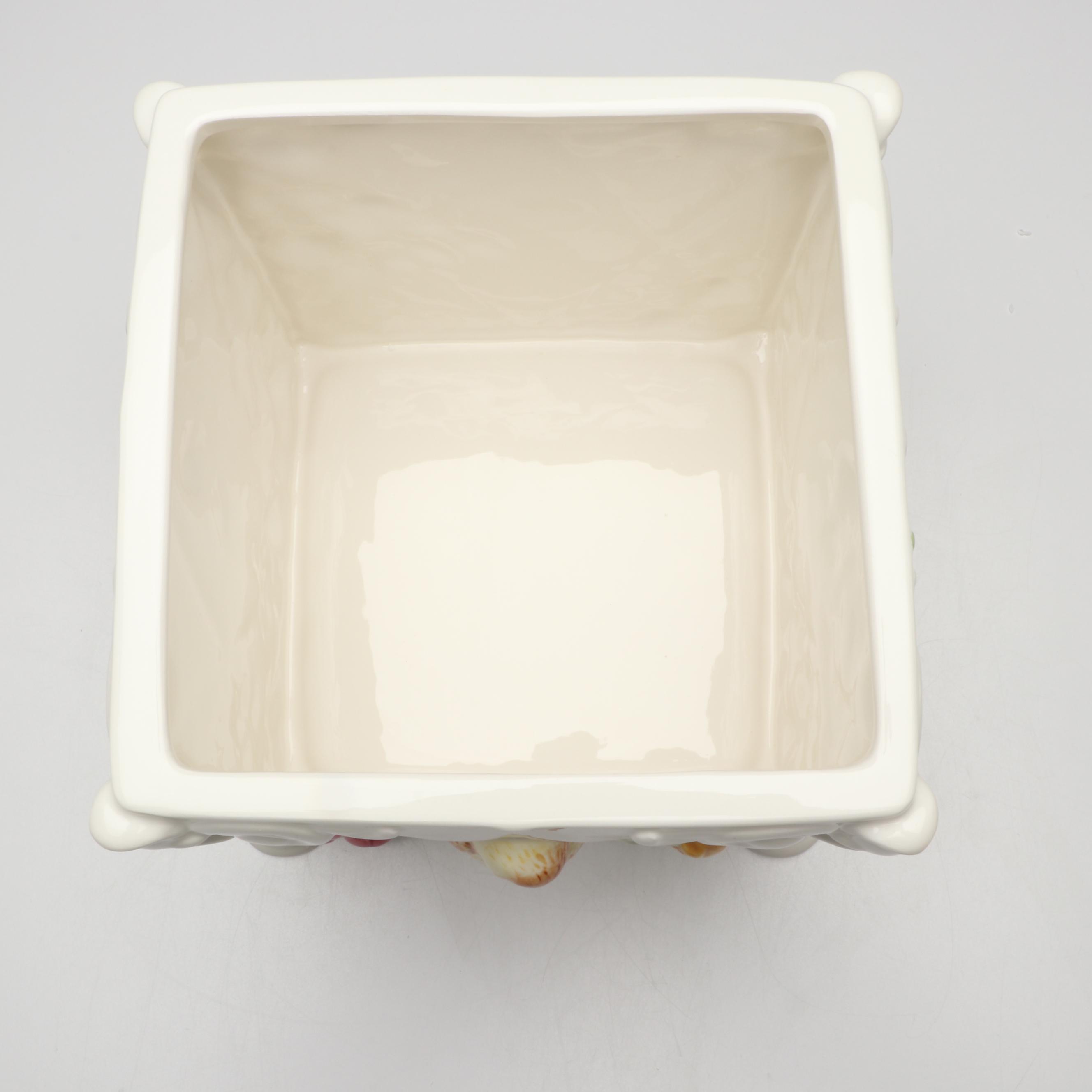 Royal Albert "Seasons of Color" Flower Pot Form Cookie Jar with More Décor