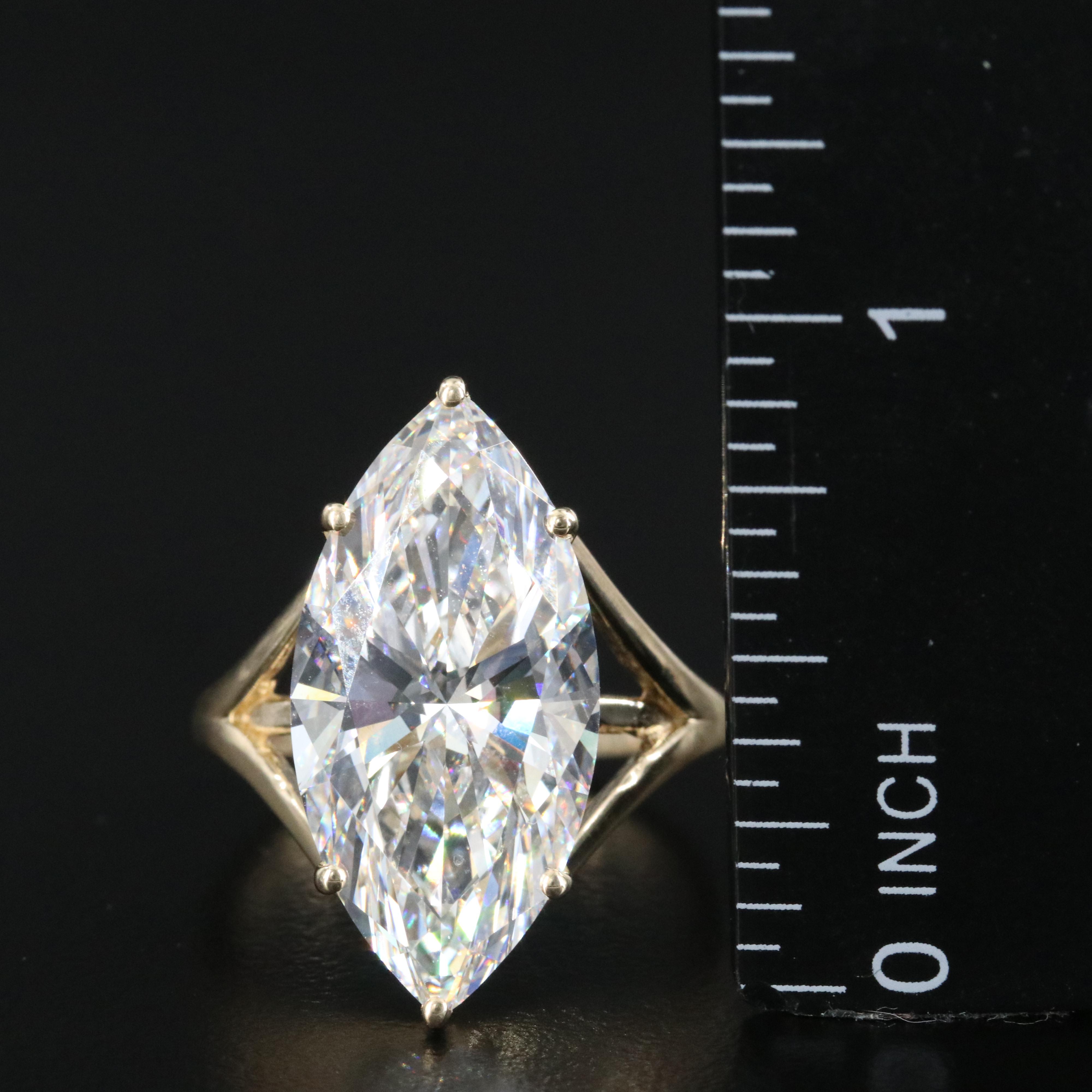 14K 10.06 CT Lab Grown Diamond Solitaire Ring with IGI Report