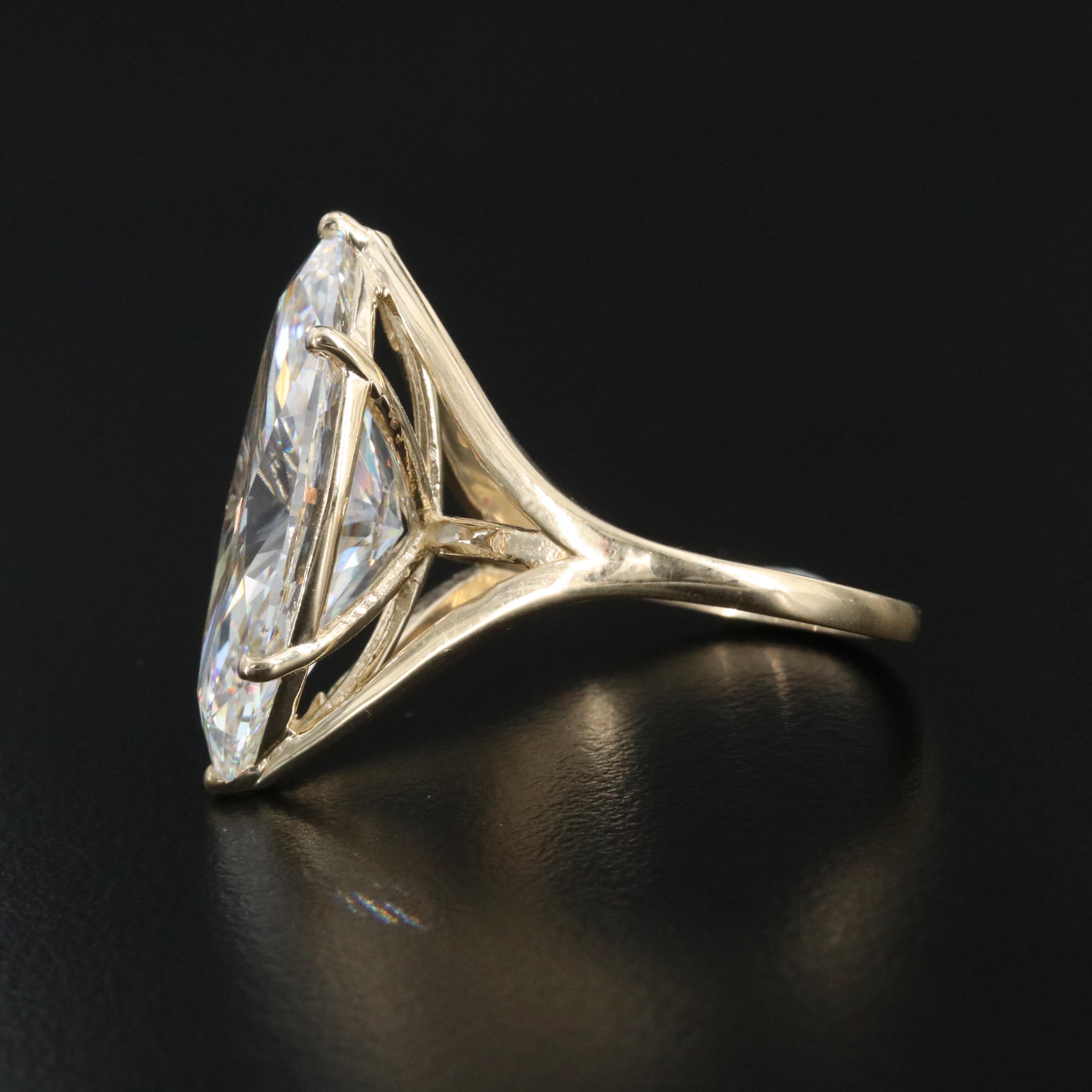 14K 10.06 CT Lab Grown Diamond Solitaire Ring with IGI Report