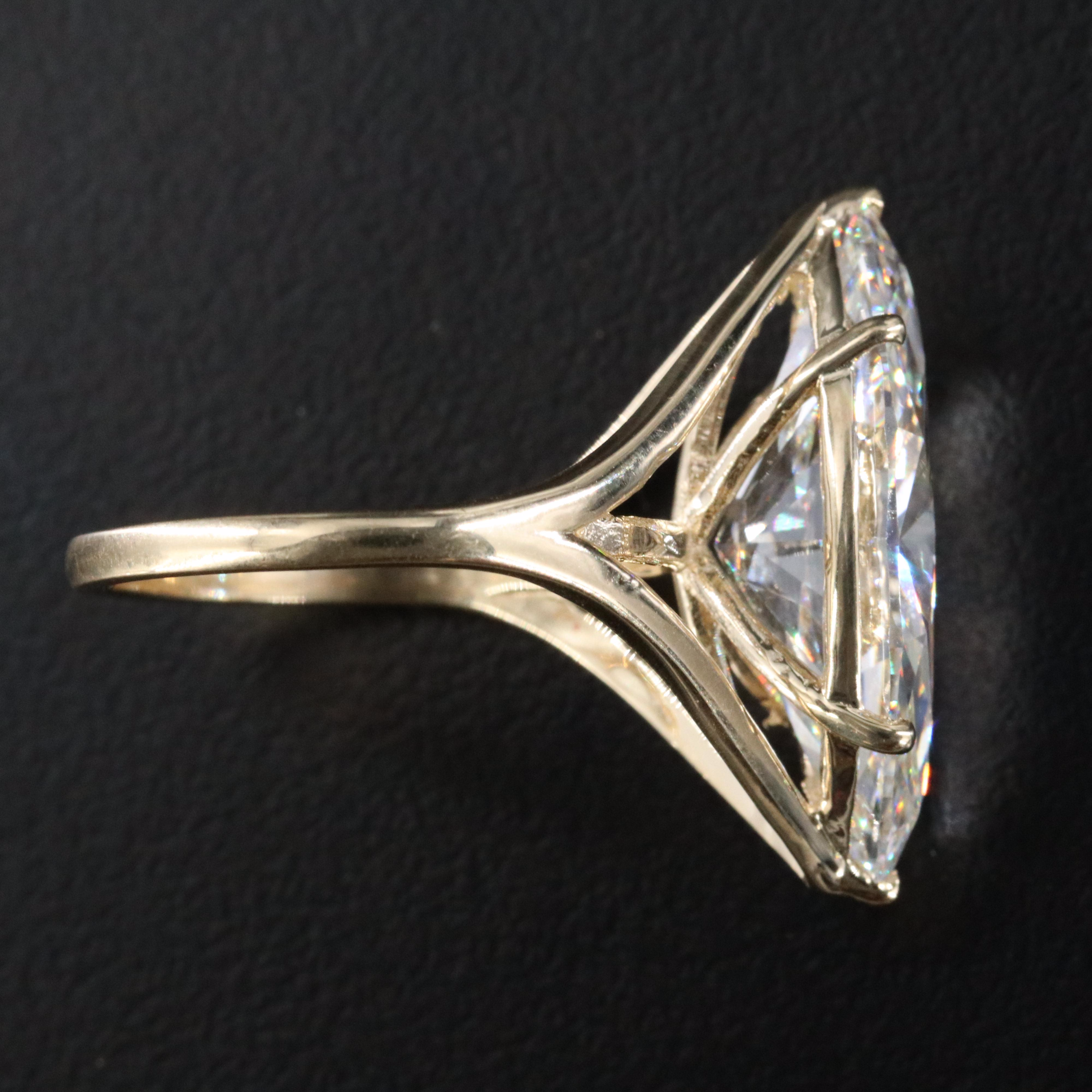 14K 10.06 CT Lab Grown Diamond Solitaire Ring with IGI Report