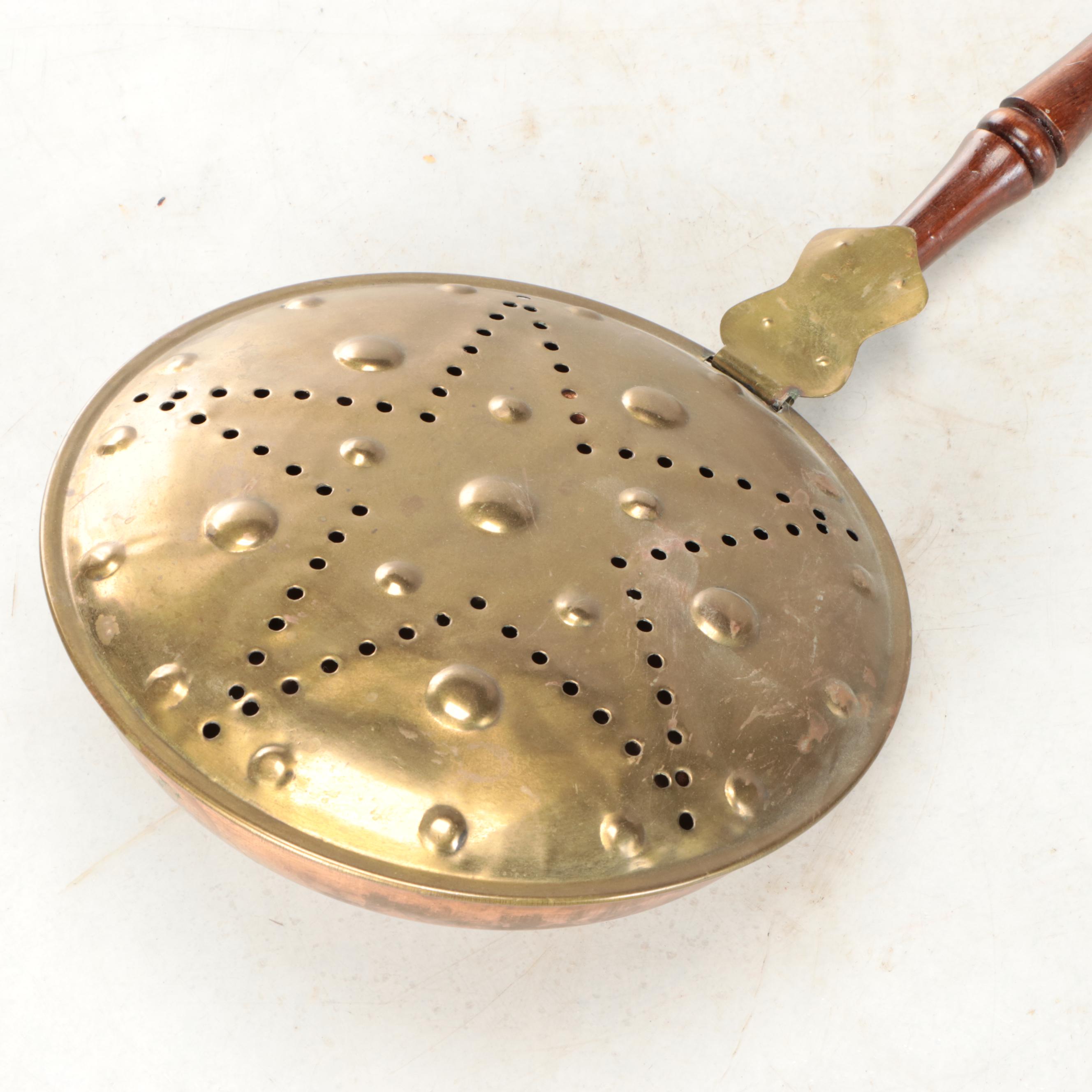 Brass and Copper Bed Warmer