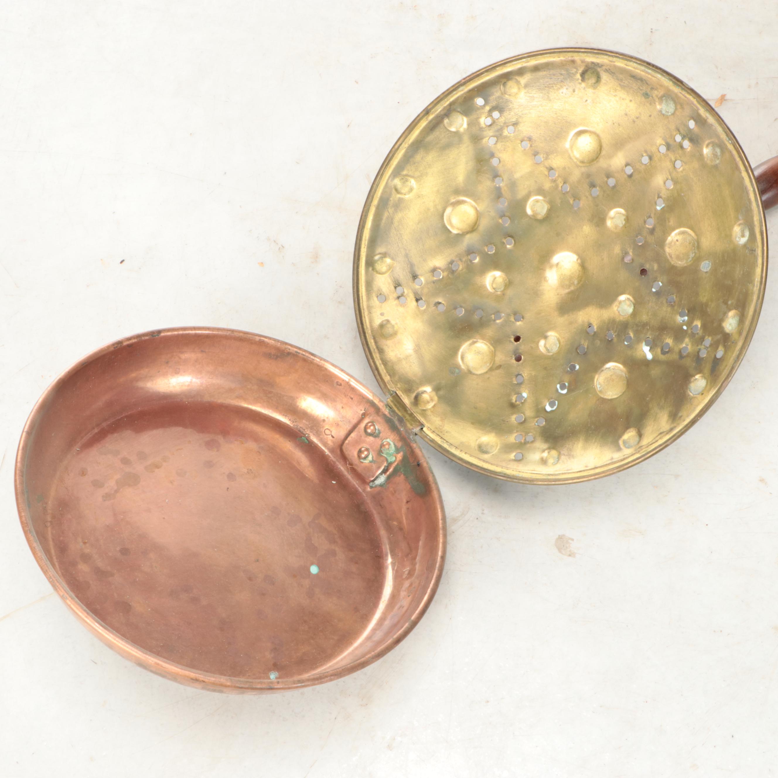 Brass and Copper Bed Warmer