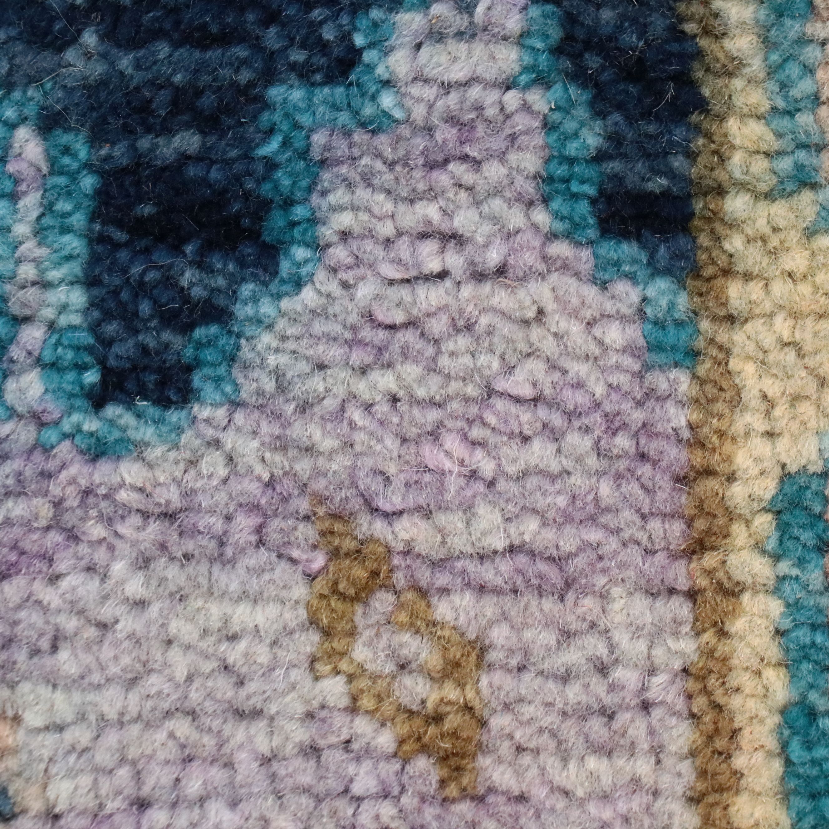 8'11 x 11'9 Hand-Knotted Indo-Turkish Oushak Area Rug