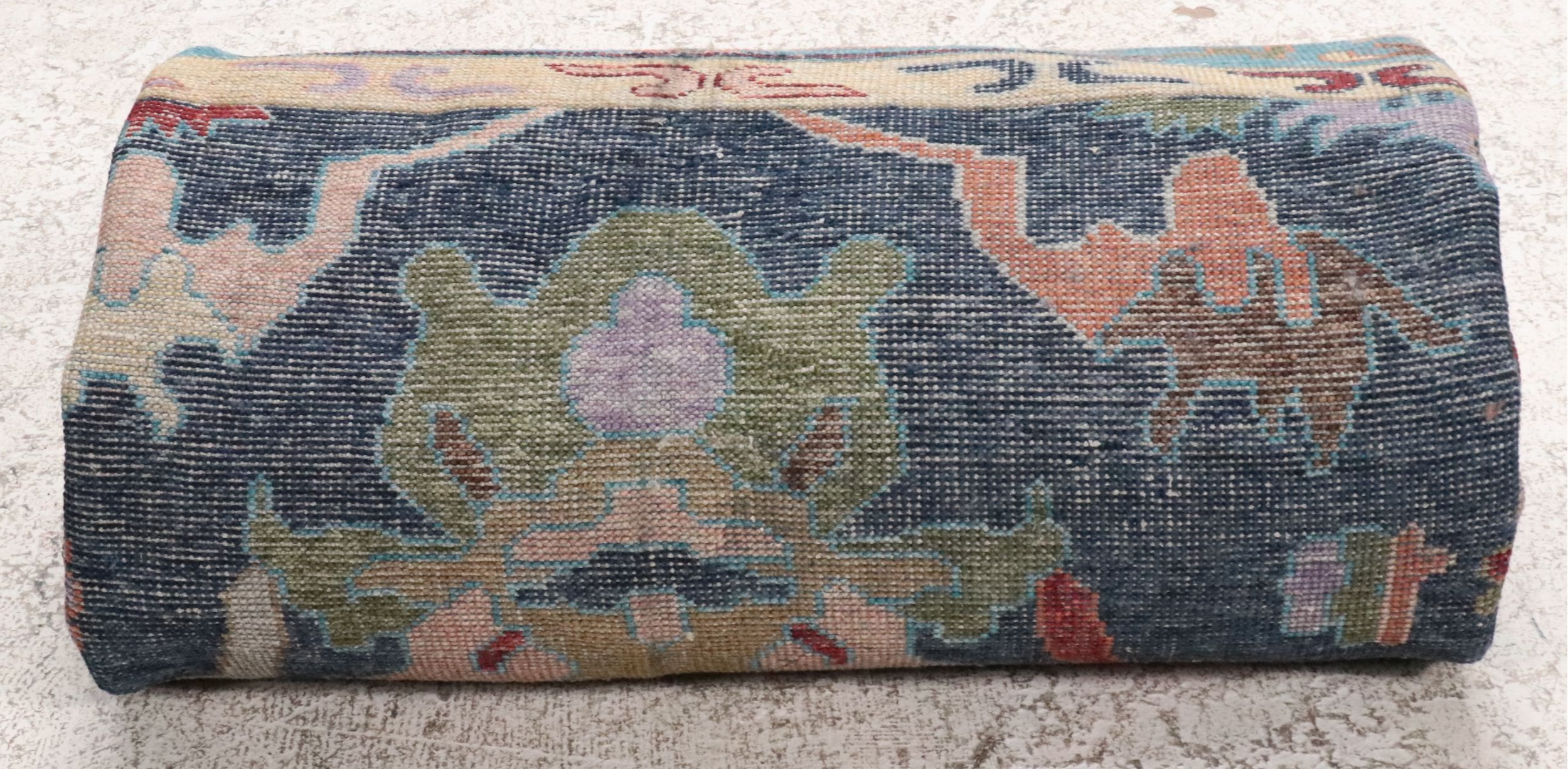 8'11 x 11'9 Hand-Knotted Indo-Turkish Oushak Area Rug