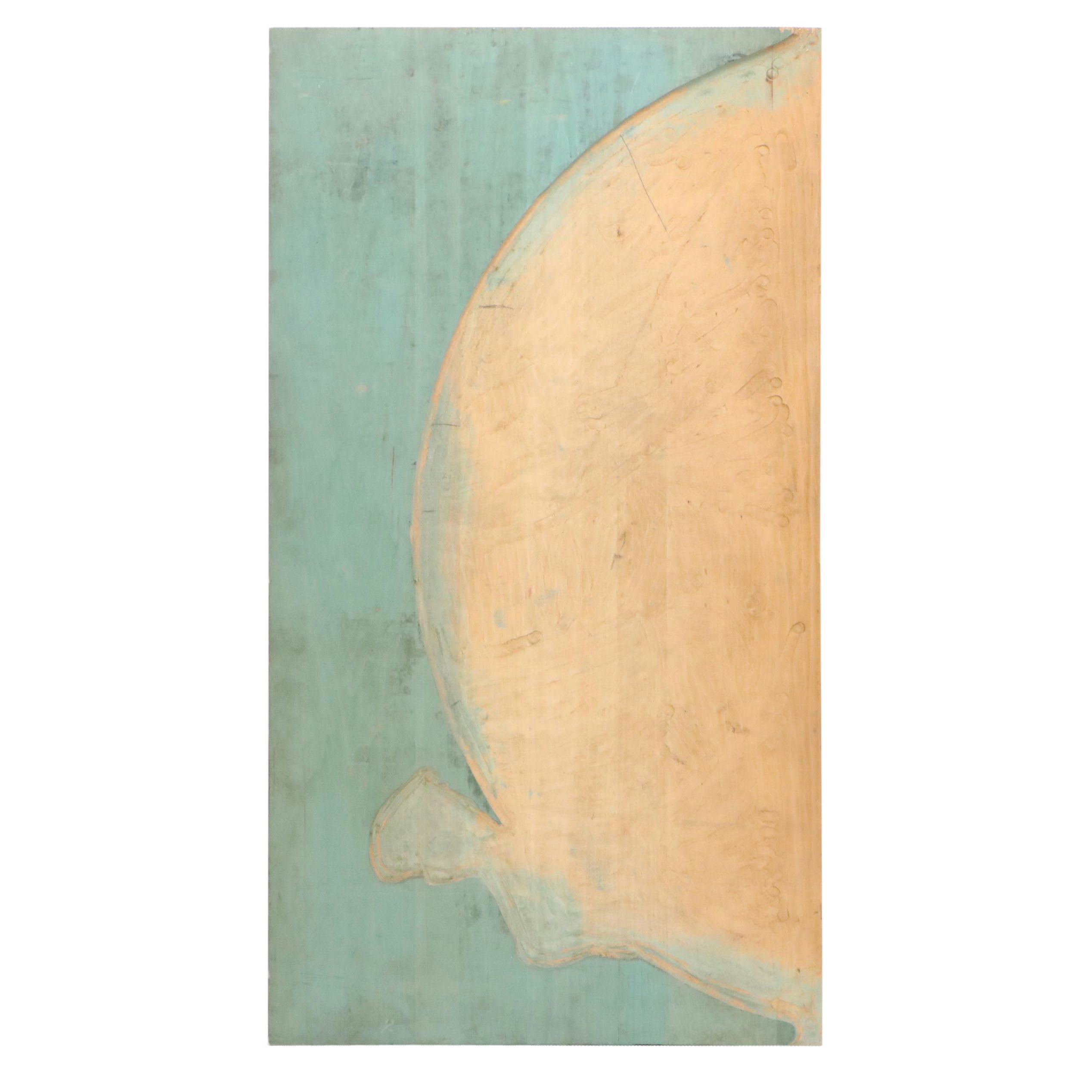 Carved Wood Advertisement/Sign Print Plate, Mid-20th Century