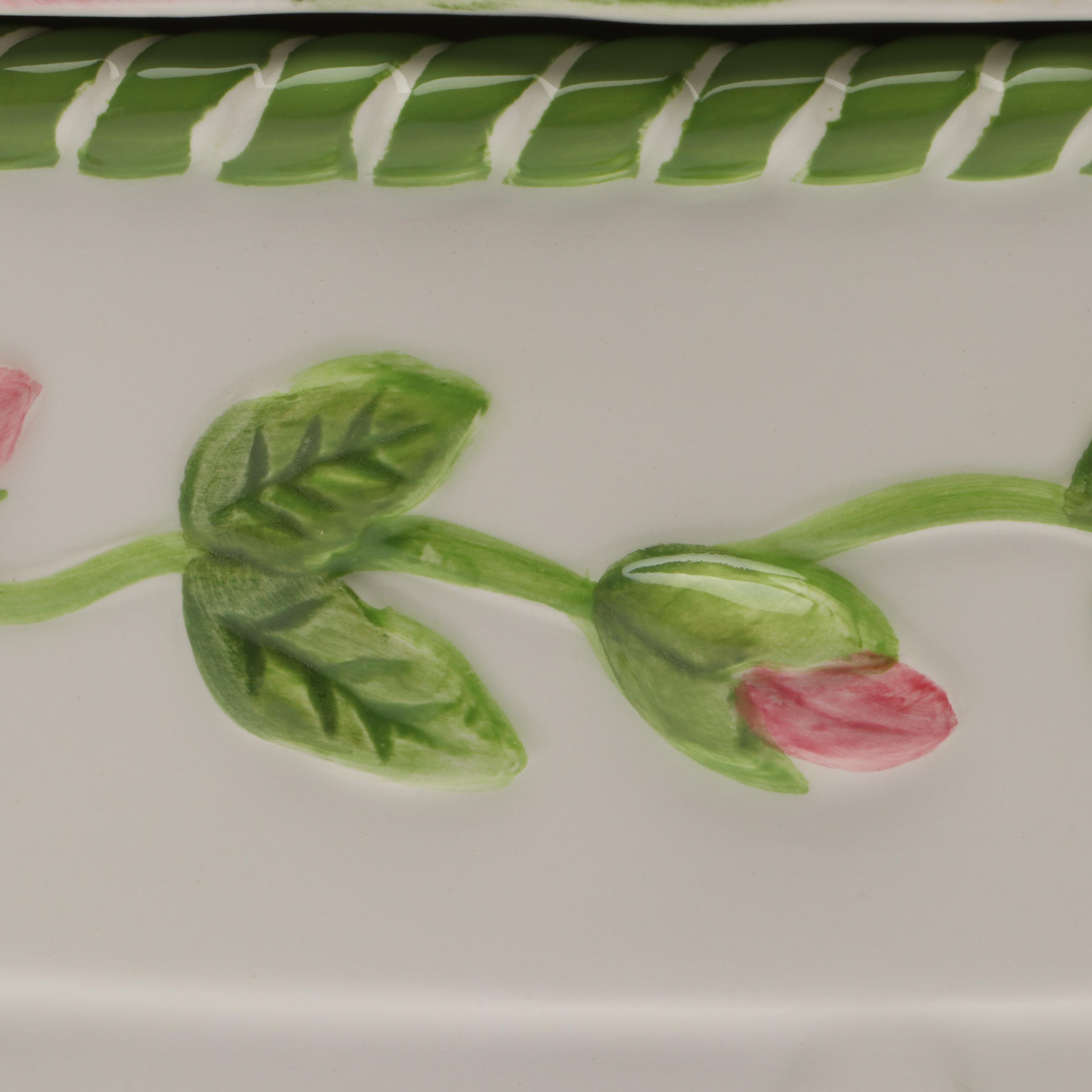 Royal Albert "Seasons of Color" Flower Pot Form Cookie Jar with More Décor