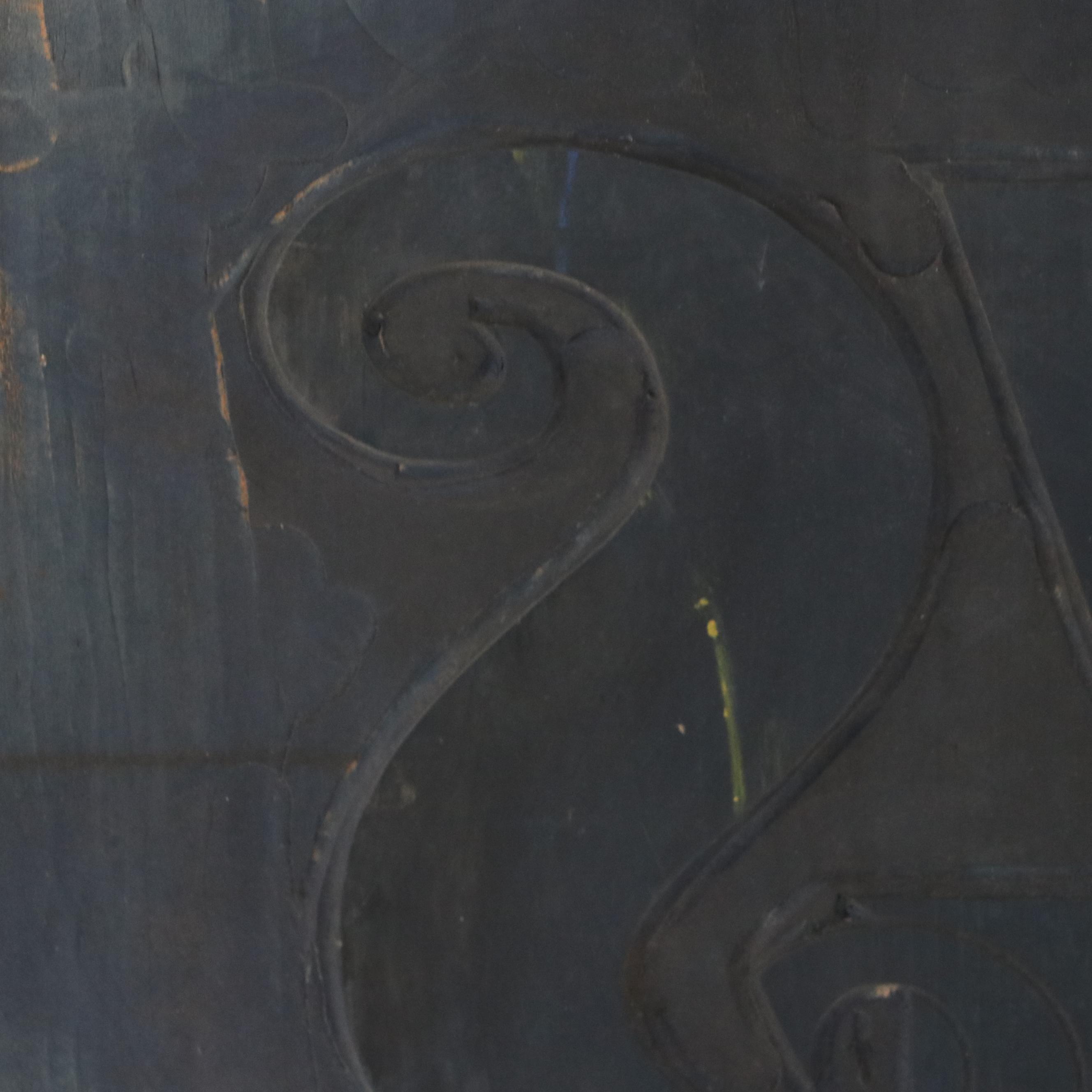 King Reid Shows and Blue Grass Carved Wood Advertisement Plates, Mid-20th C.