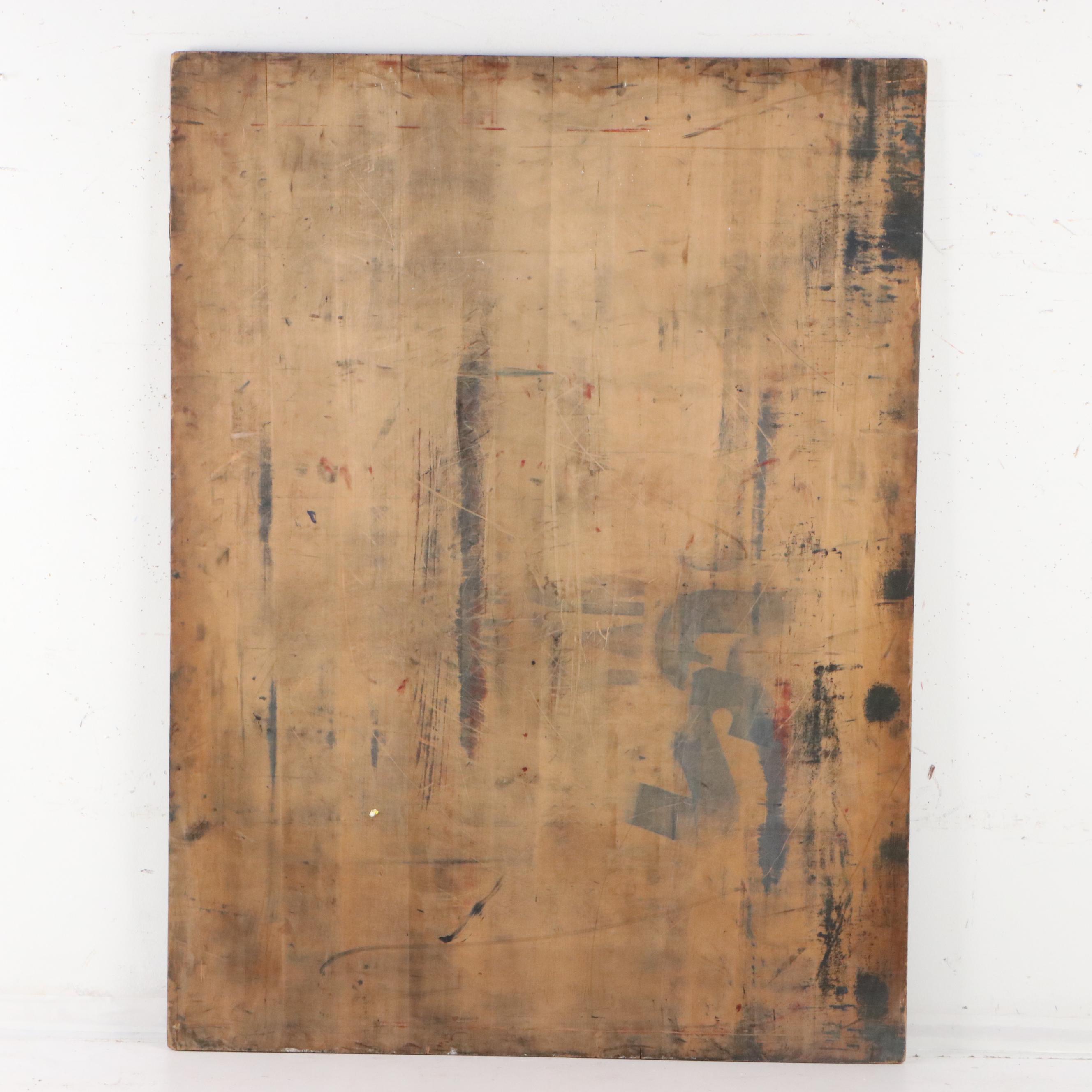 King Reid Shows and Blue Grass Carved Wood Advertisement Plates, Mid-20th C.