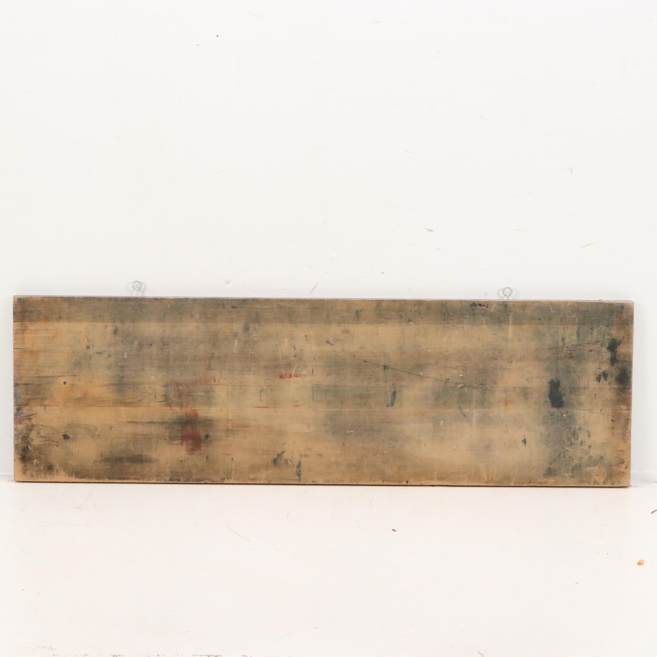 King Reid Shows and Blue Grass Carved Wood Advertisement Plates, Mid-20th C.