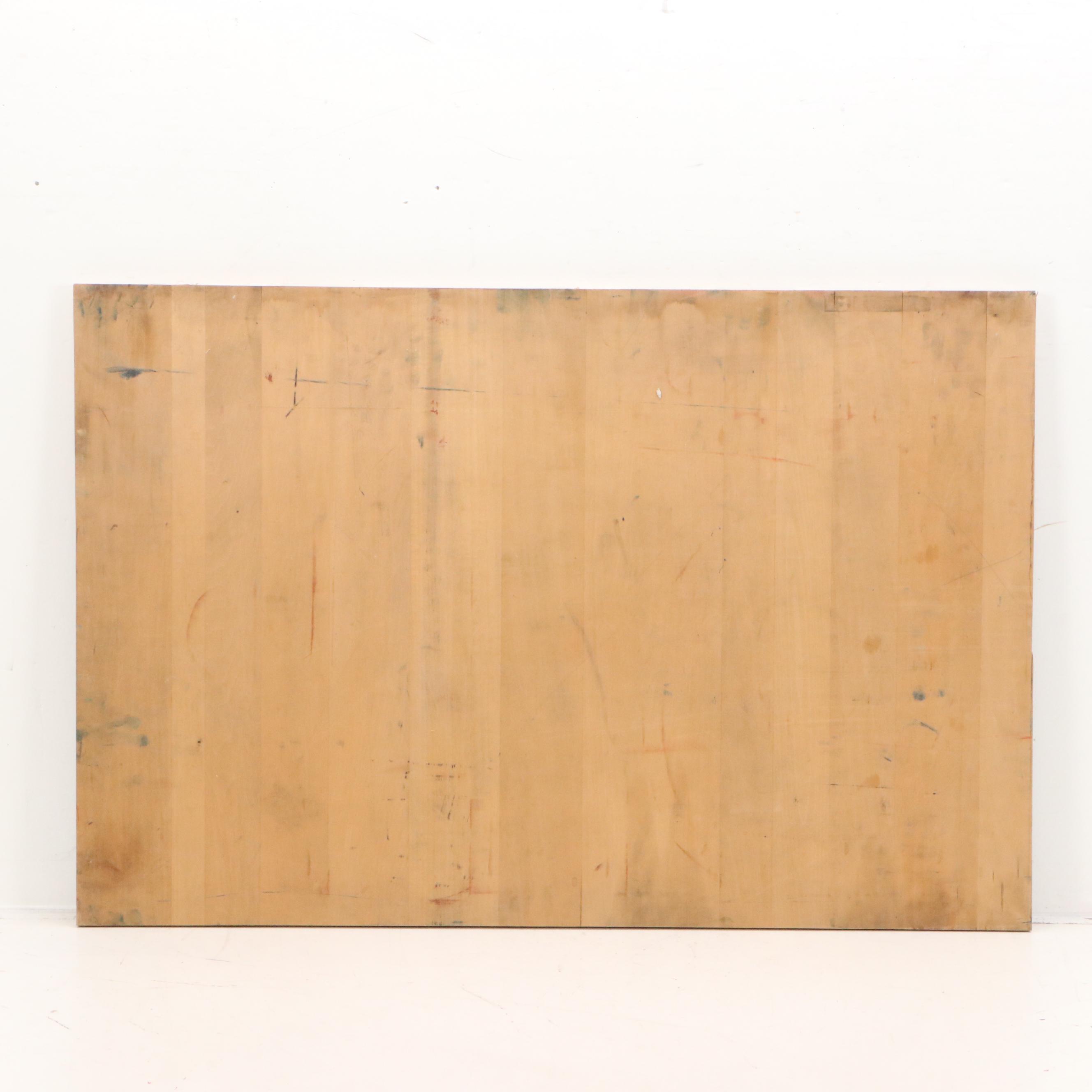 King Reid Shows and Blue Grass Carved Wood Advertisement Plates, Mid-20th C.