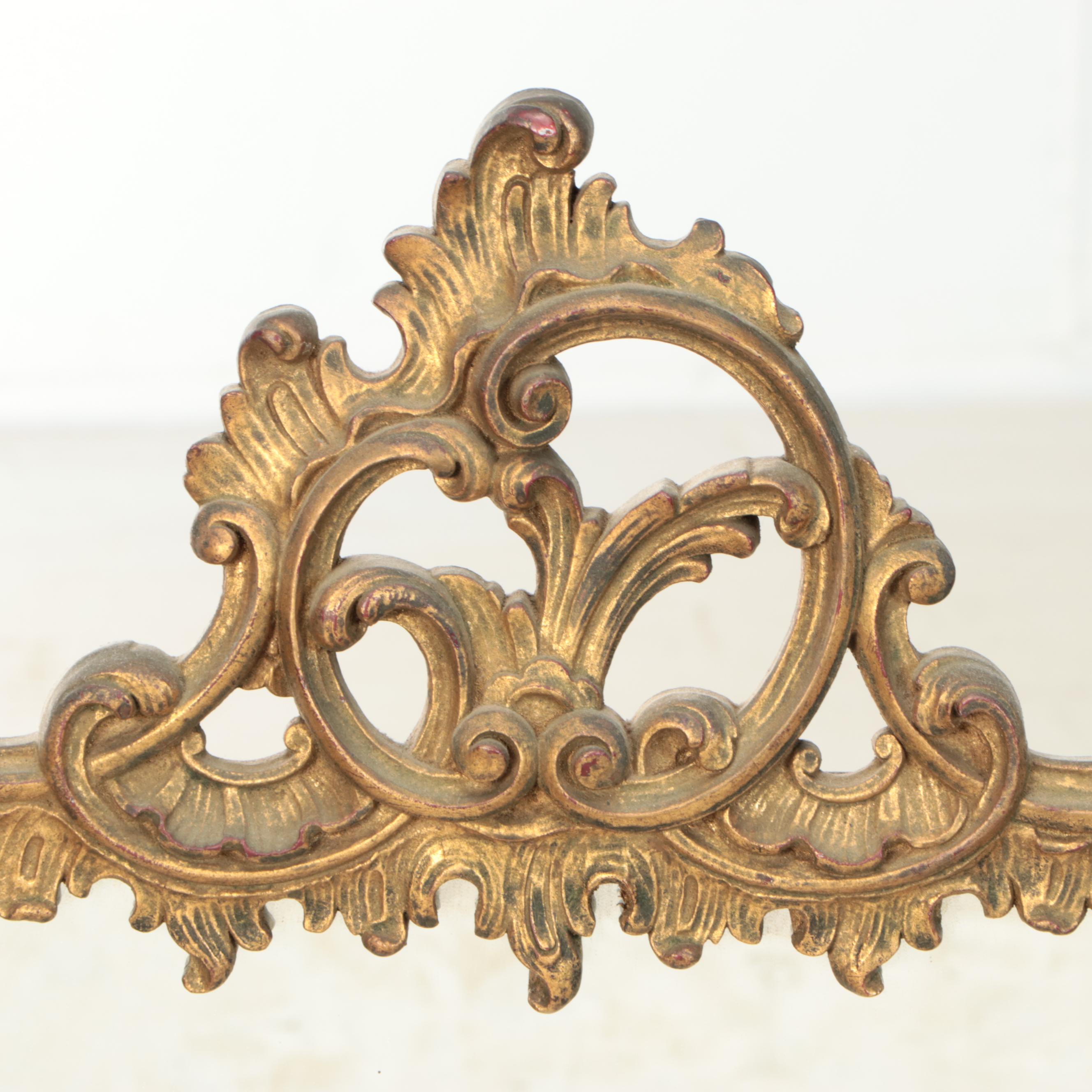 George III Style Gold Finish Wood Wall Mirror