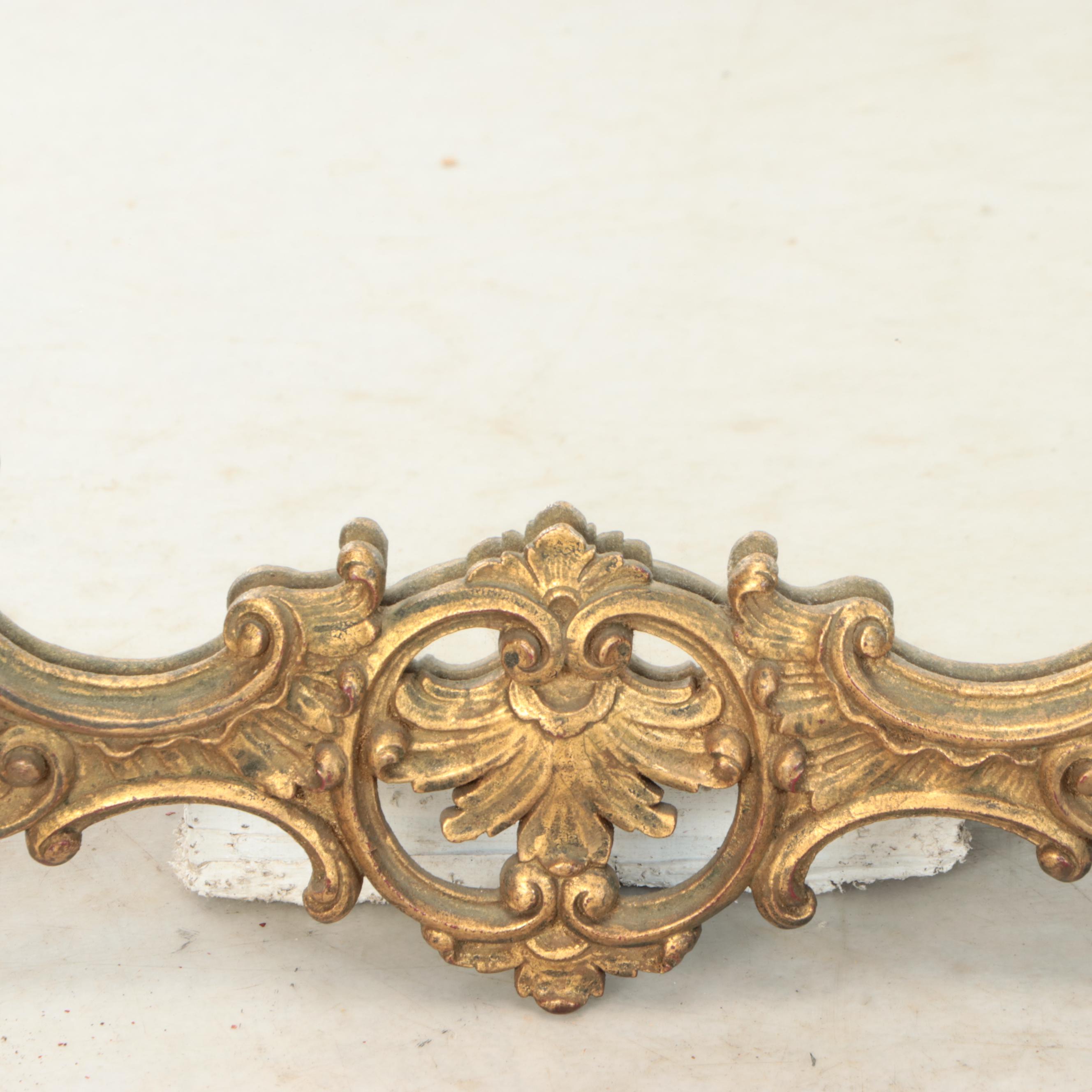 George III Style Gold Finish Wood Wall Mirror