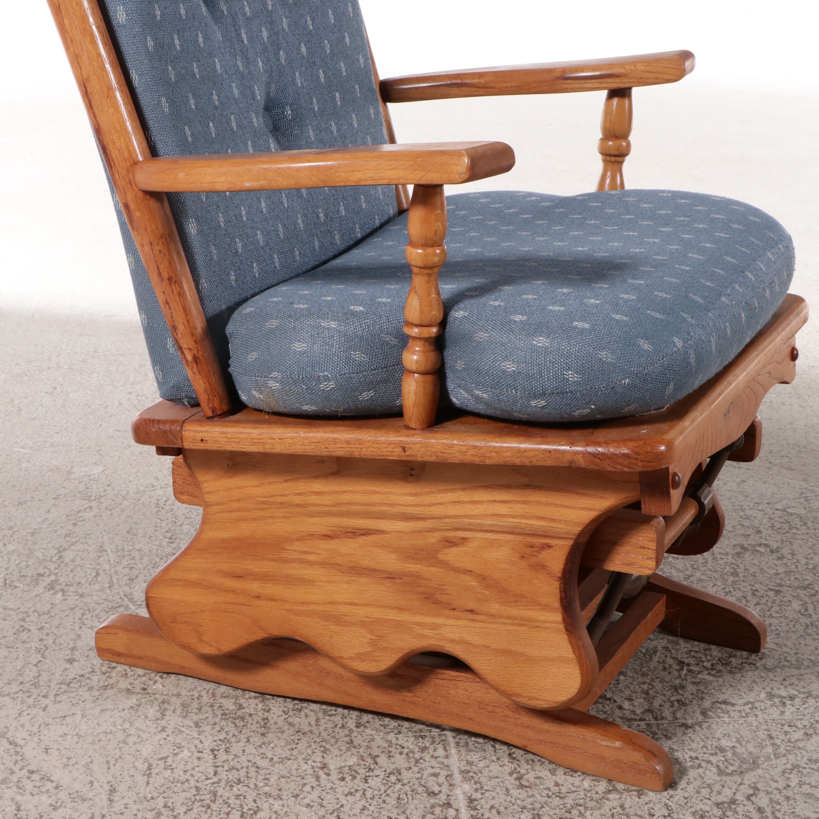Colonial Style Oak Platform Rocking Chair
