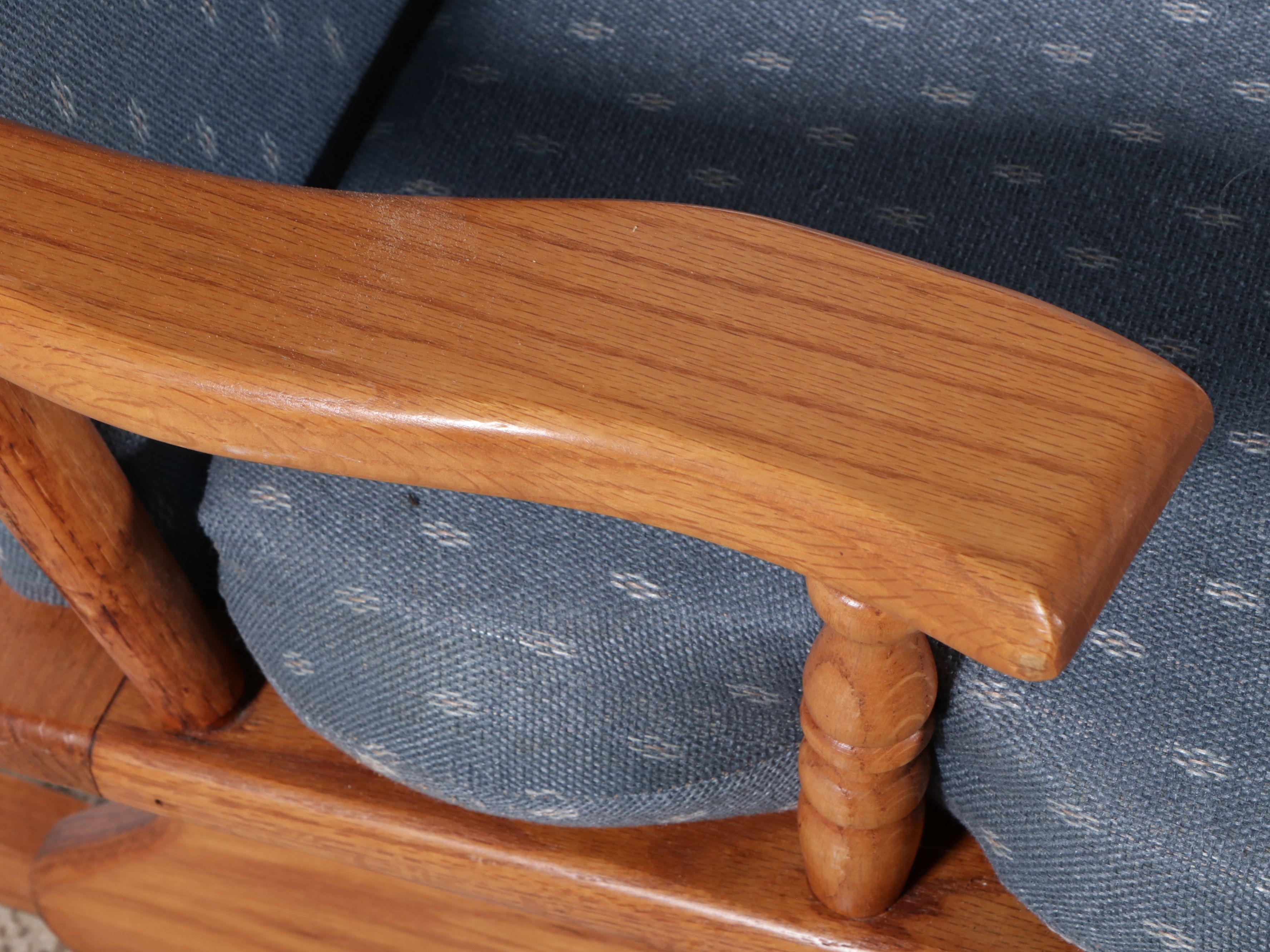 Colonial Style Oak Platform Rocking Chair