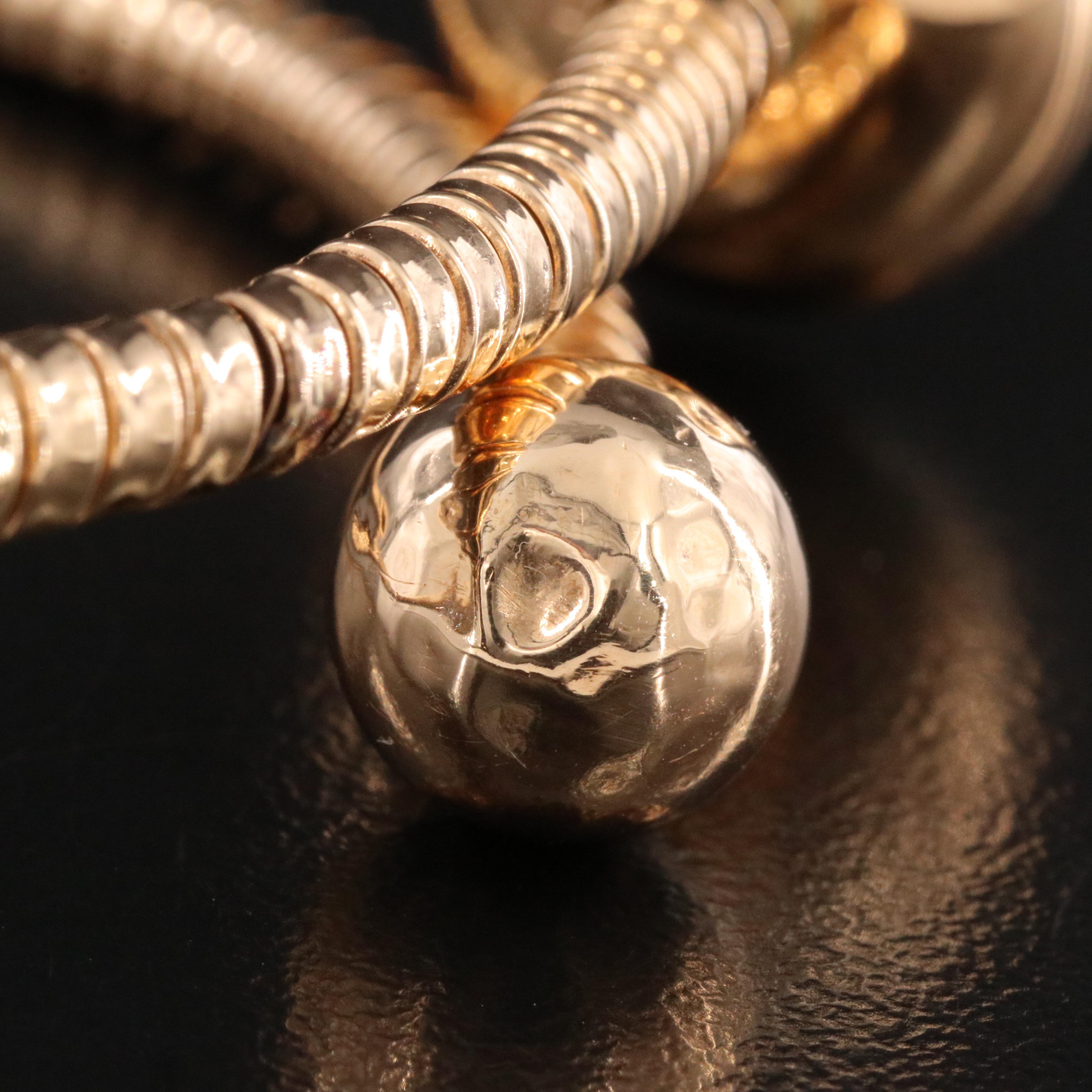 18K Valmon Swiss Tulipe Coil Bracelet Stem Wind Watch