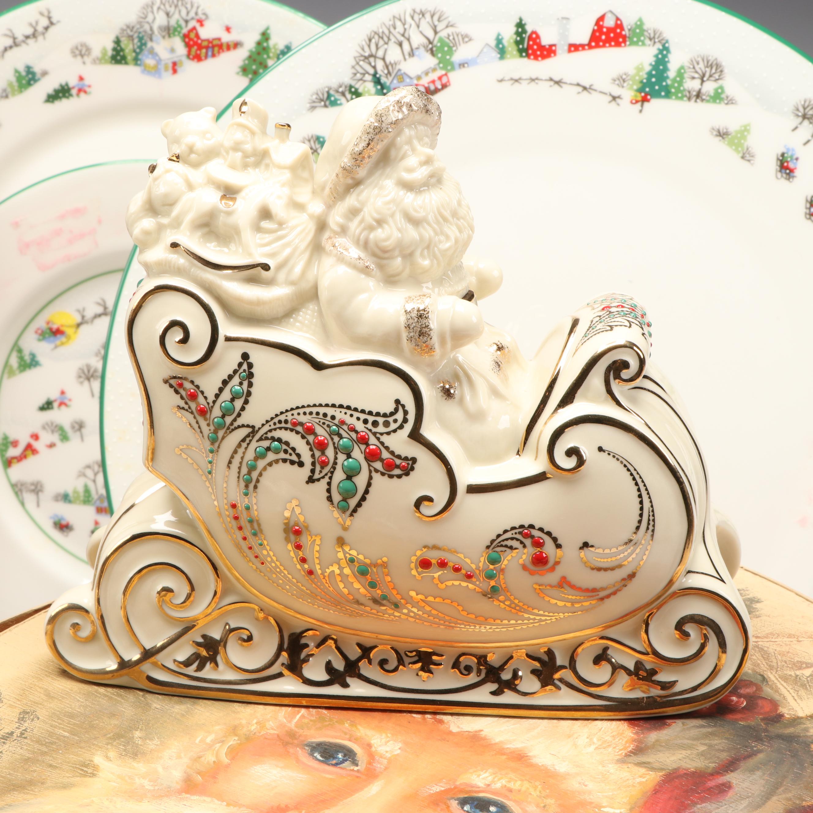 Gorham Crystal Cardinal Votives, Lenox Holiday Dishes and More Christmas Décor