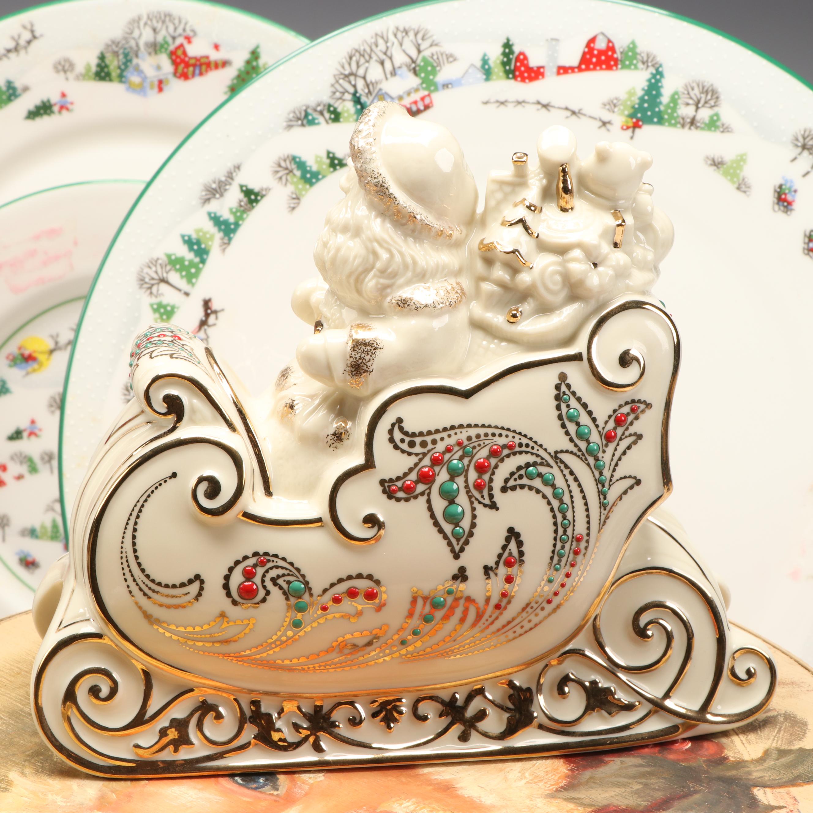 Gorham Crystal Cardinal Votives, Lenox Holiday Dishes and More Christmas Décor