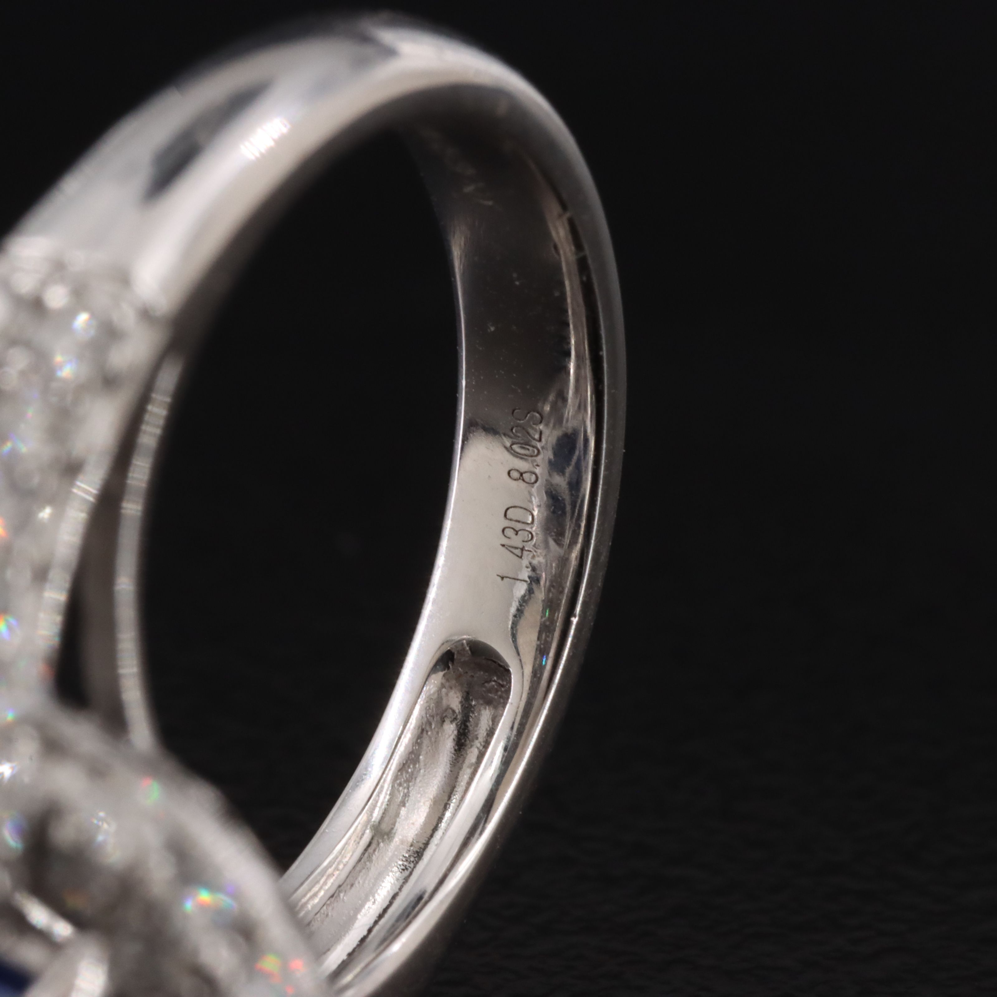 Oscar Friedman Platinum 8.02 CT Ceylon Sapphire and Diamond Ring with GIA Report