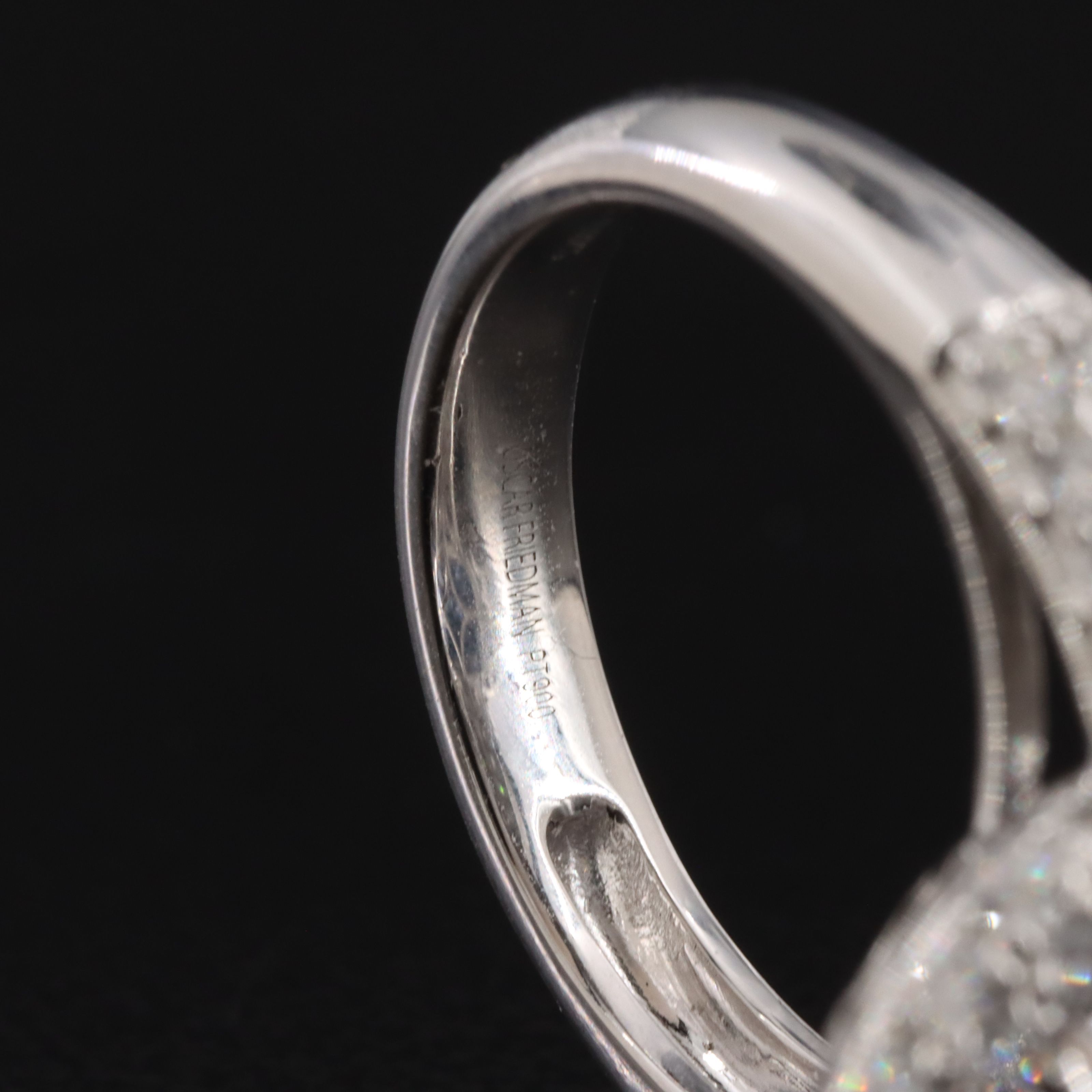 Oscar Friedman Platinum 8.02 CT Ceylon Sapphire and Diamond Ring with GIA Report