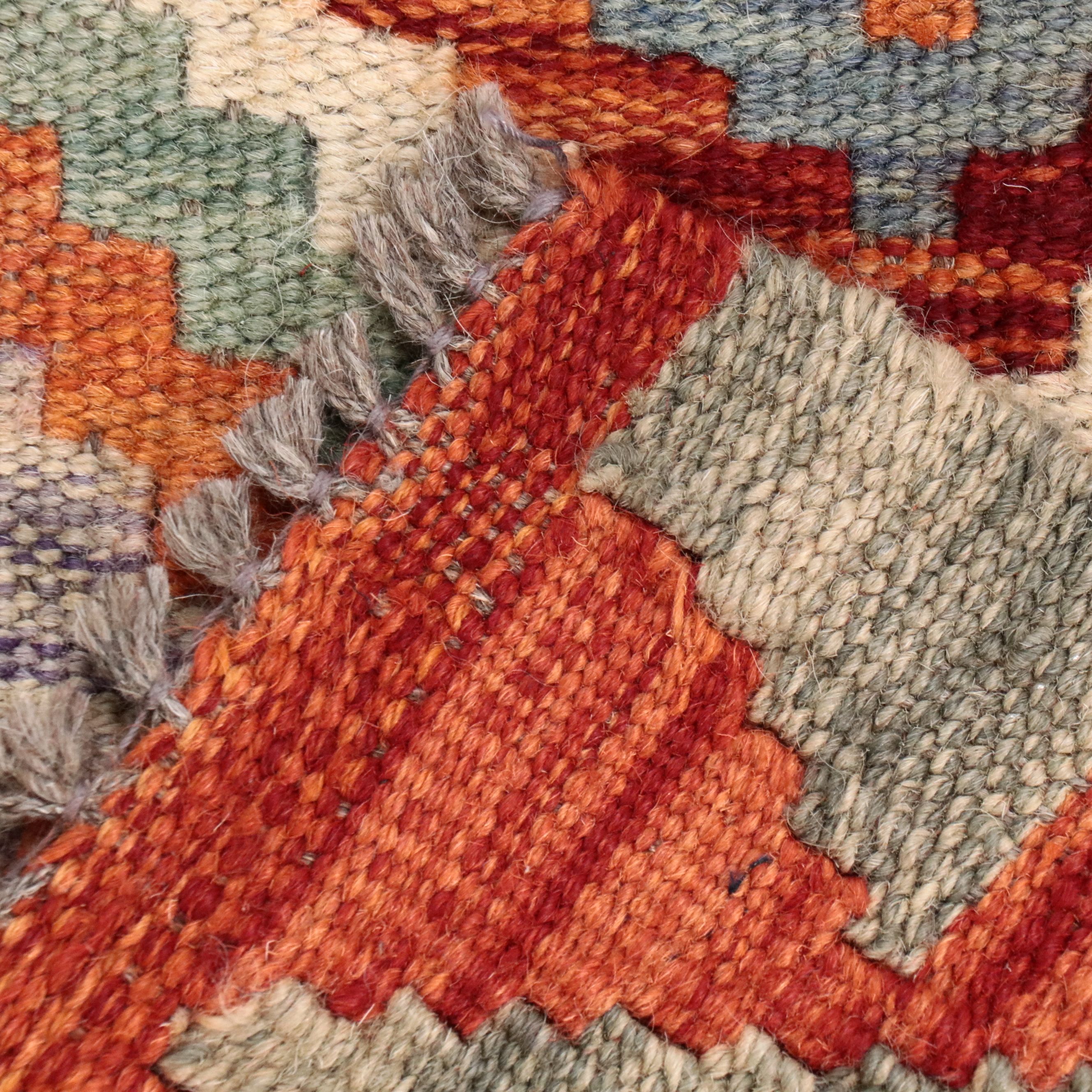 2'10 x 12'11 Handwoven Pakistani Kilim Carpet Runner