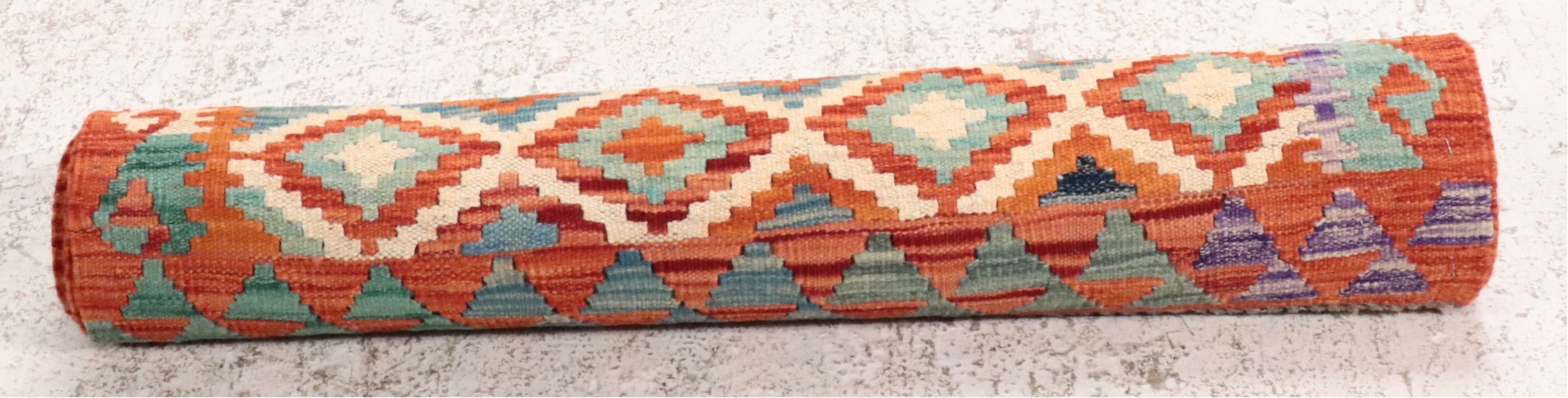 2'10 x 12'11 Handwoven Pakistani Kilim Carpet Runner