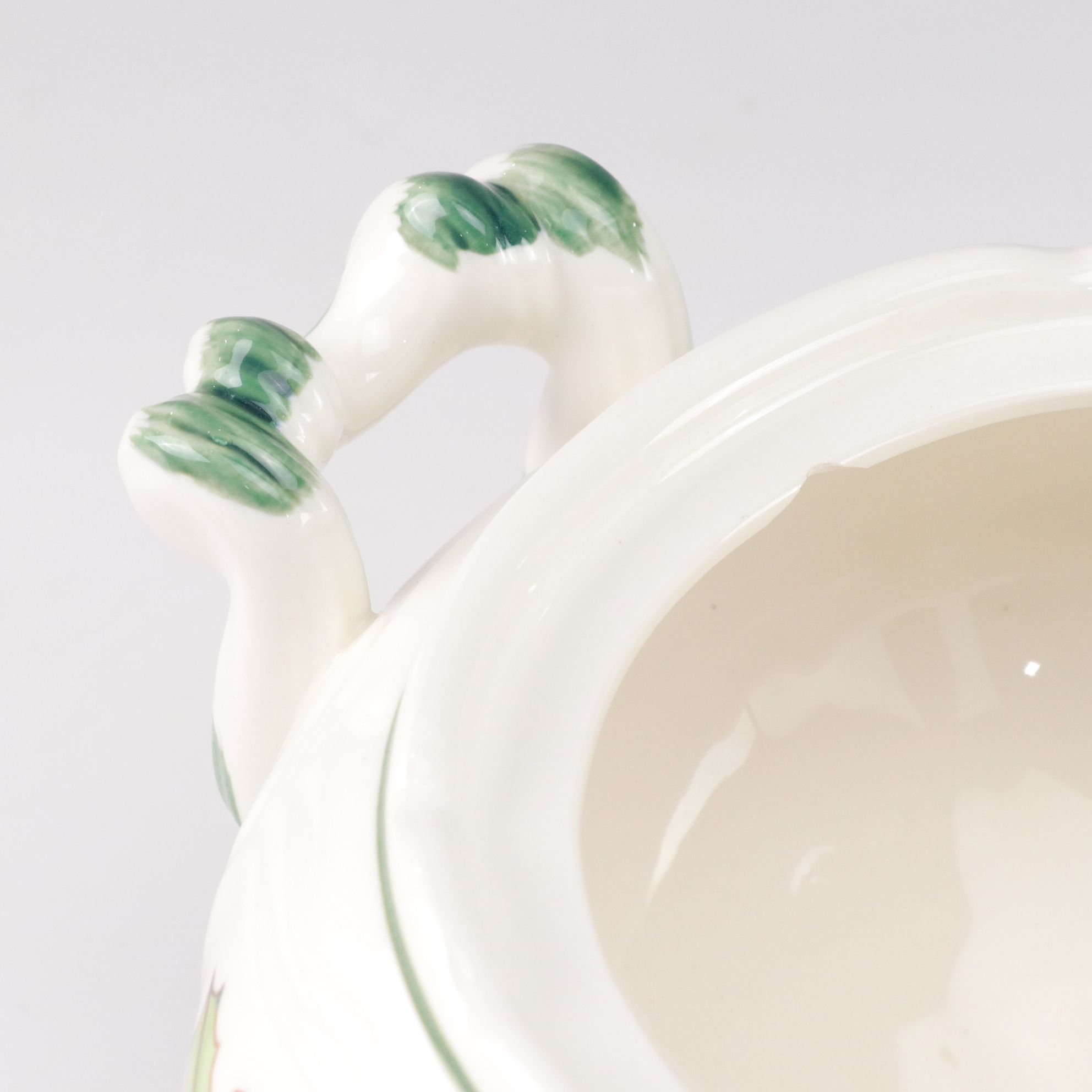 Sango "White Christmas" Dinnerware for Eight with Tureen, Candlesticks and More