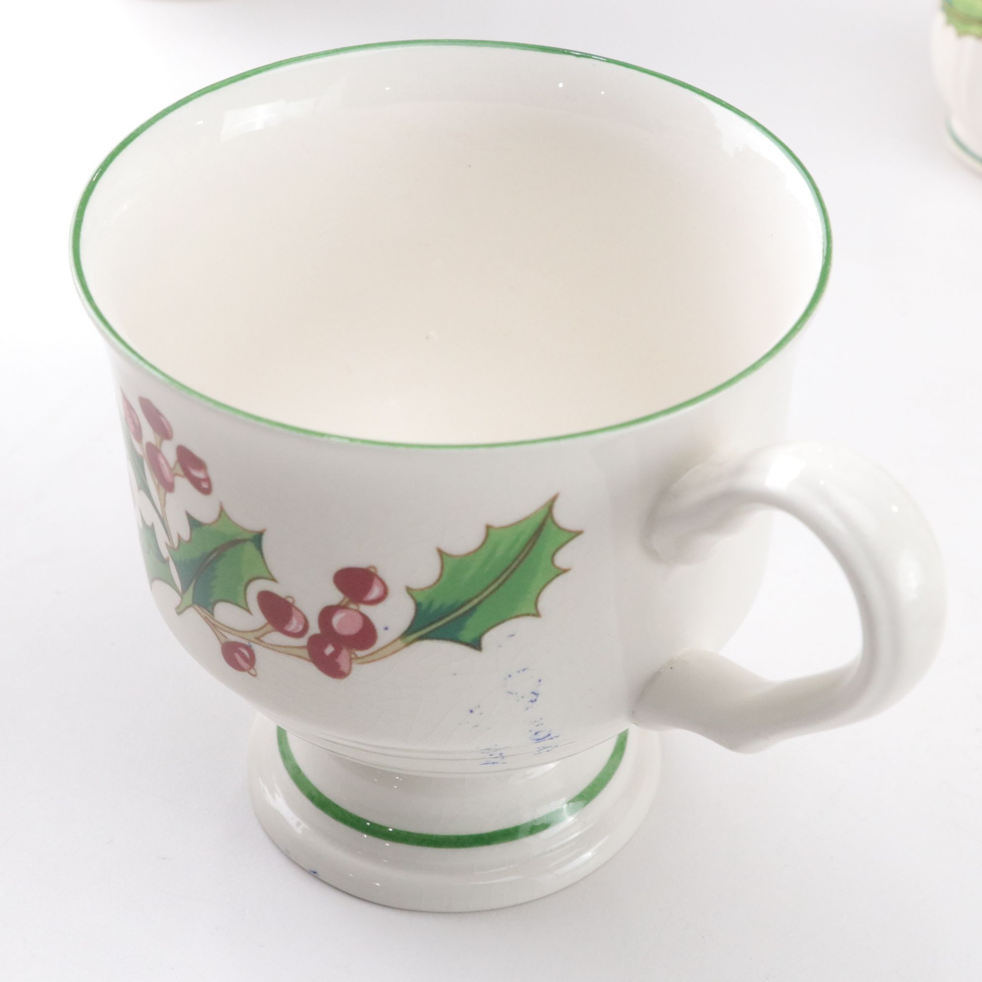 Sango "White Christmas" Dinnerware for Eight with Tureen, Candlesticks and More
