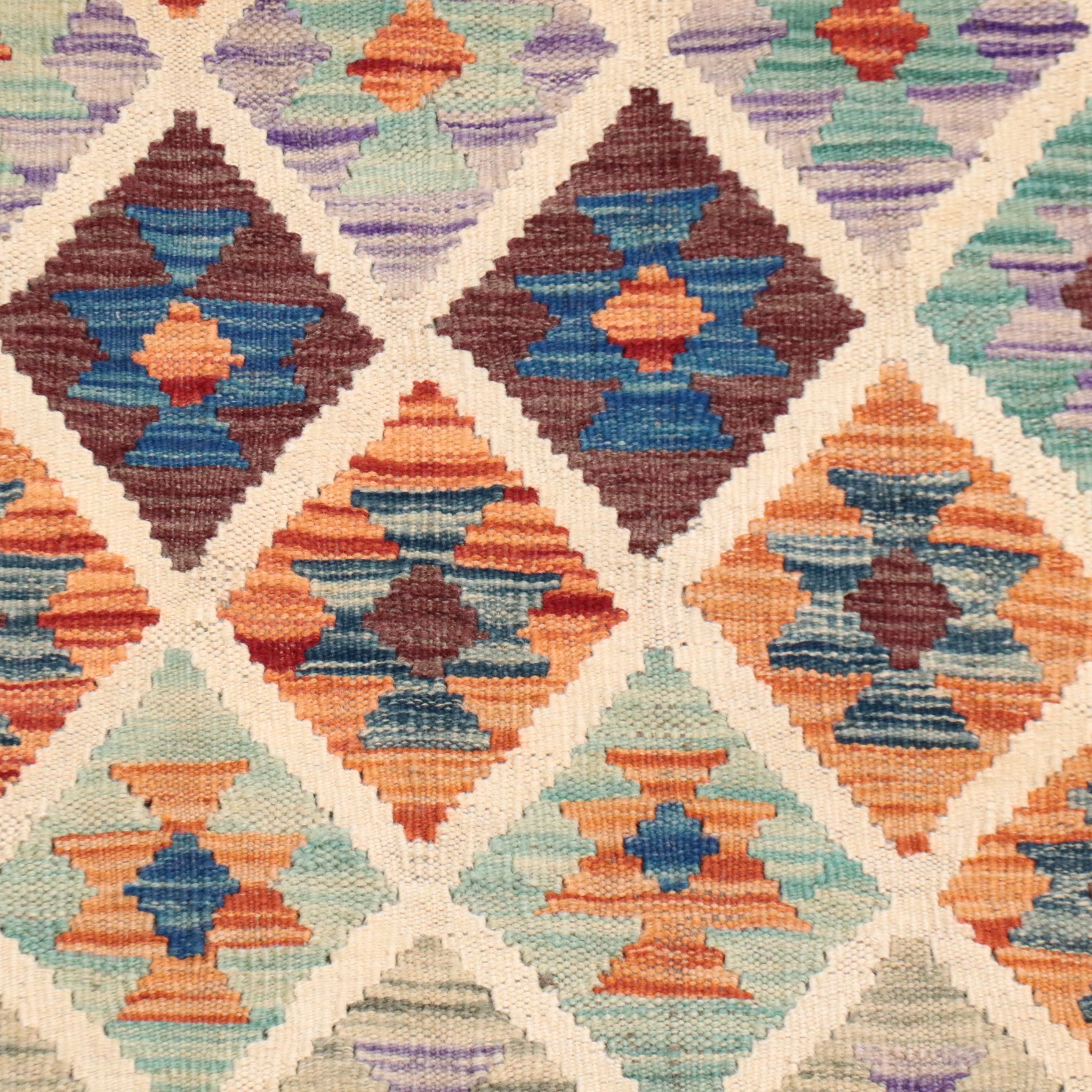 2'10 x 13'2 Handwoven Pakistani Kilim Long Rug